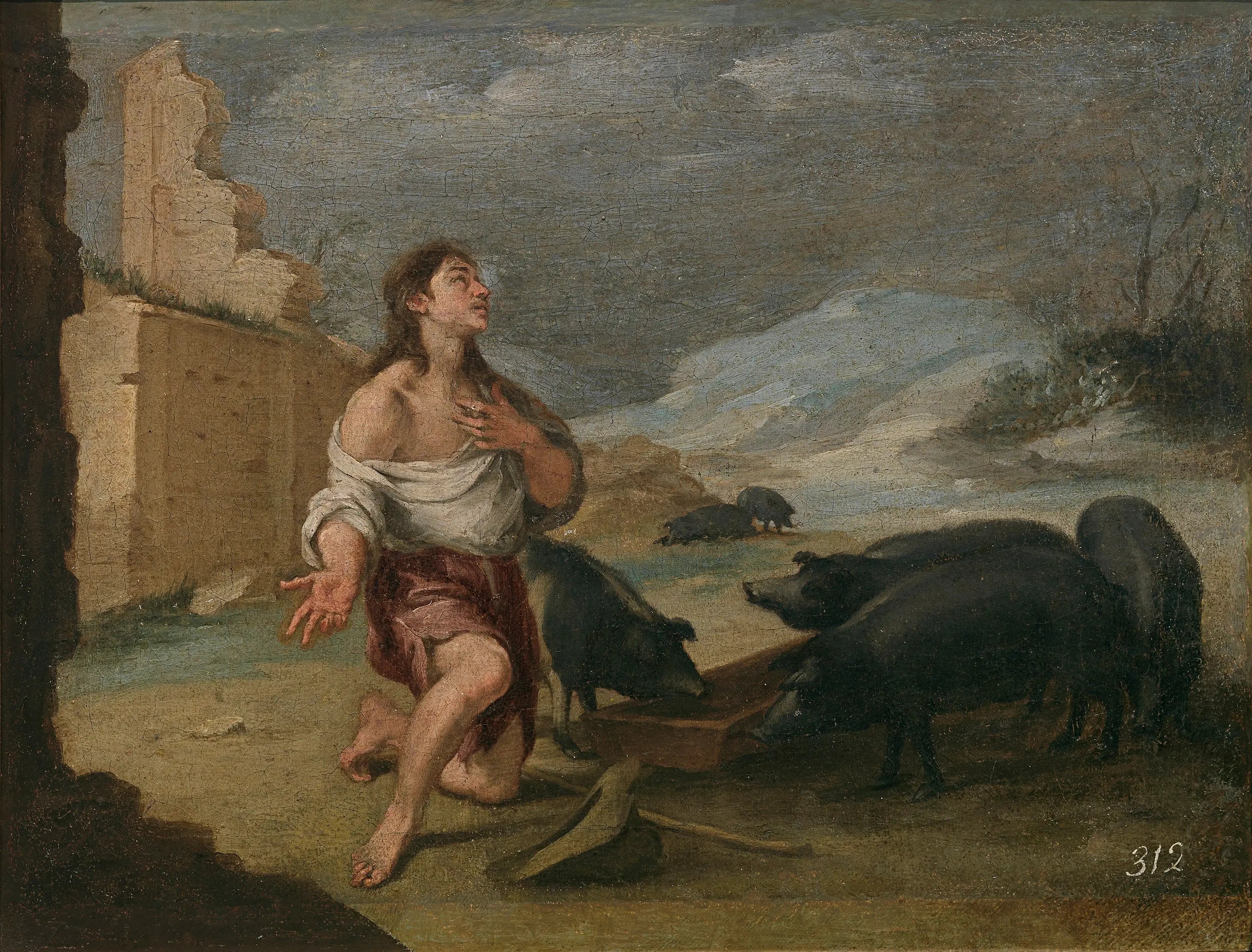 Le fils prodigue parmi les cochons - Bartolomé Esteban Murillo - Alpha Reproduction
