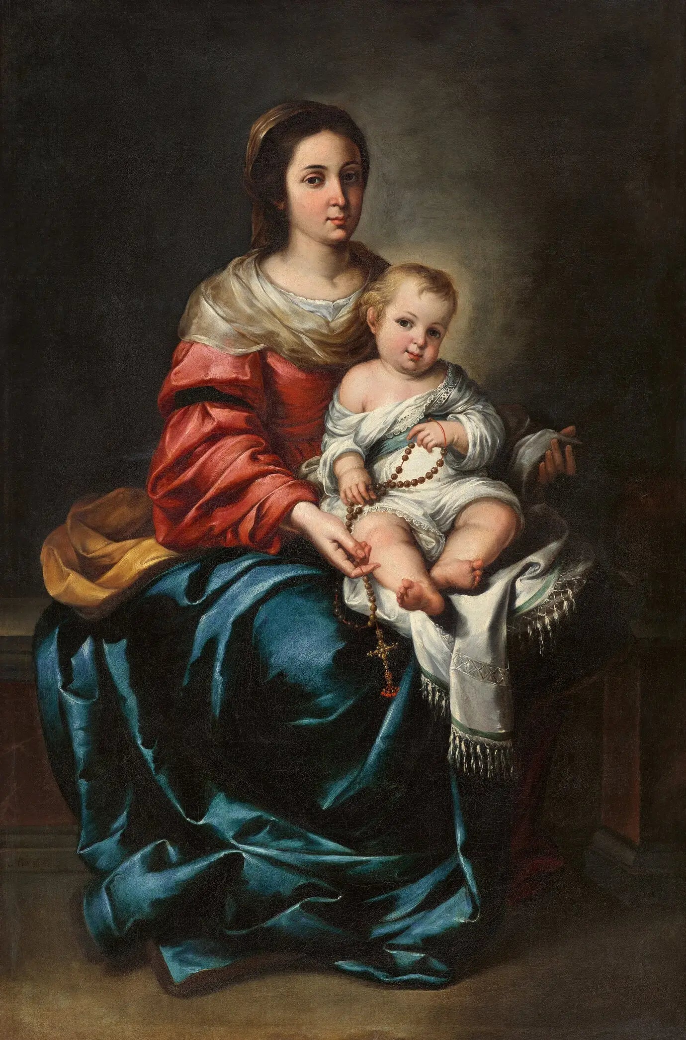 Vierge à l’Enfant avec chapelet - Bartolomé Esteban Murillo - Alpha Reproduction