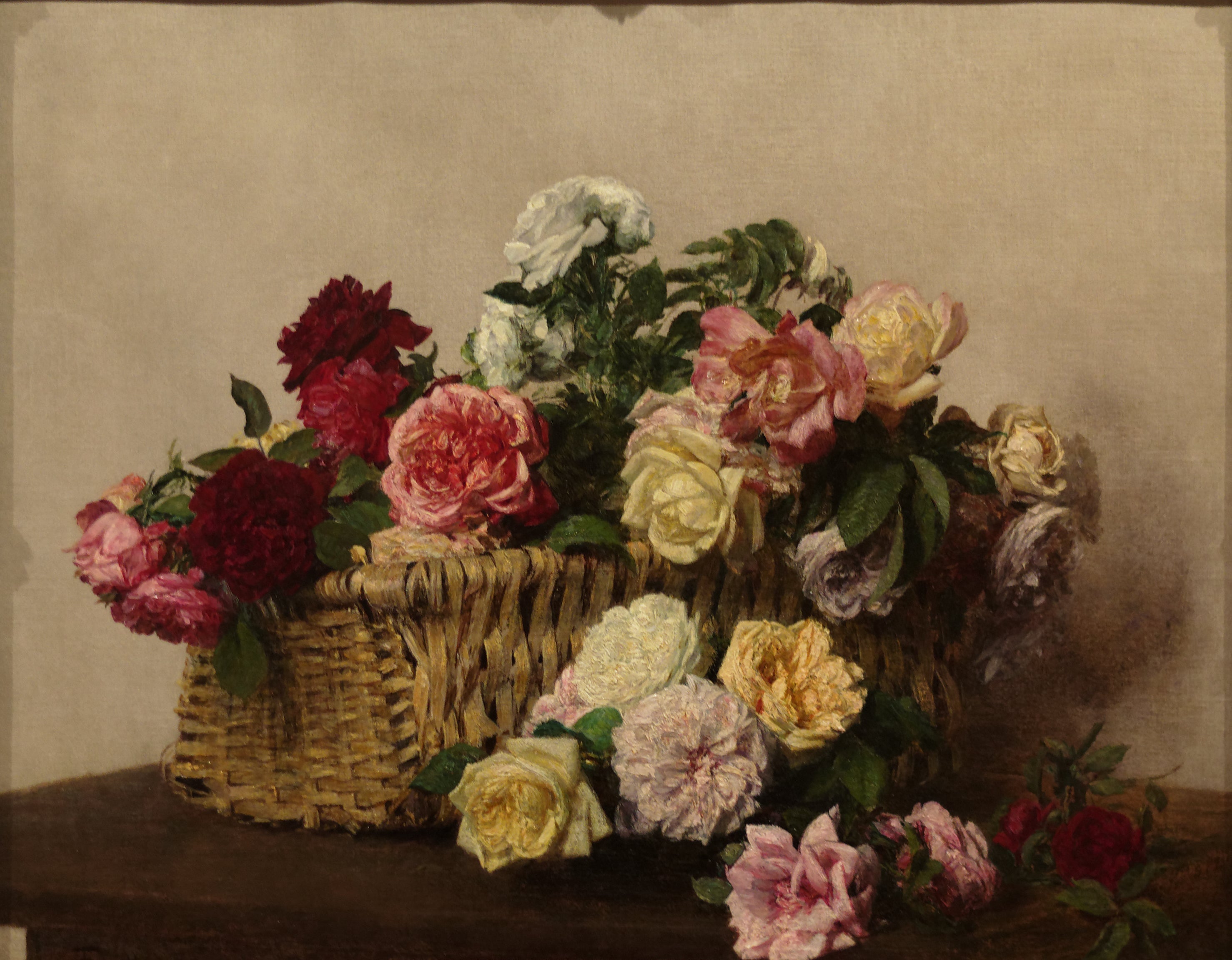 Panier de roses - Henri Fantin-Latour
