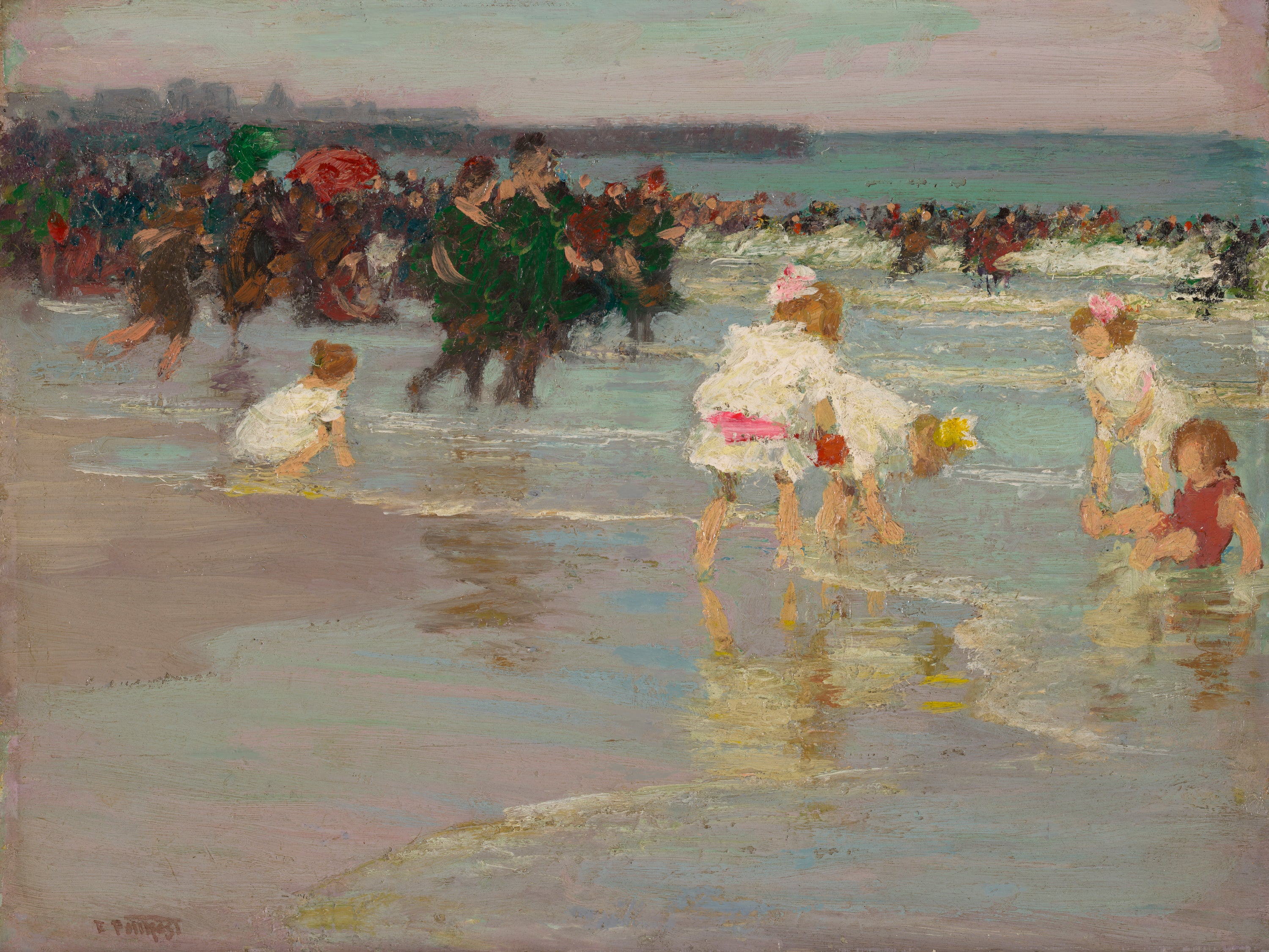 Scène de plage (ou dimanche sur la plage) - Edward Henry Potthast