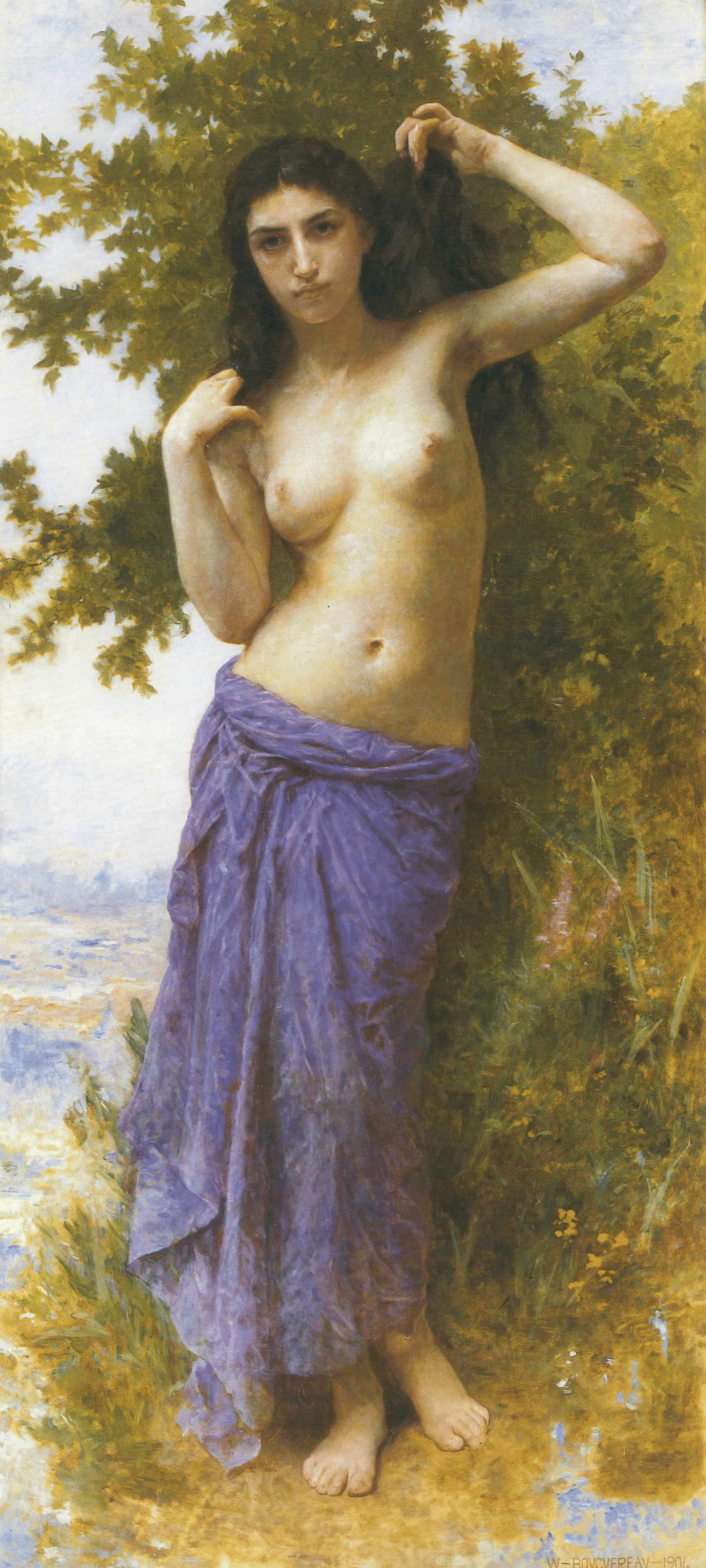 Reproduction du tableau « Beauté romane - Bouguereau » par Alpha Reproduction en peinture à l’huile