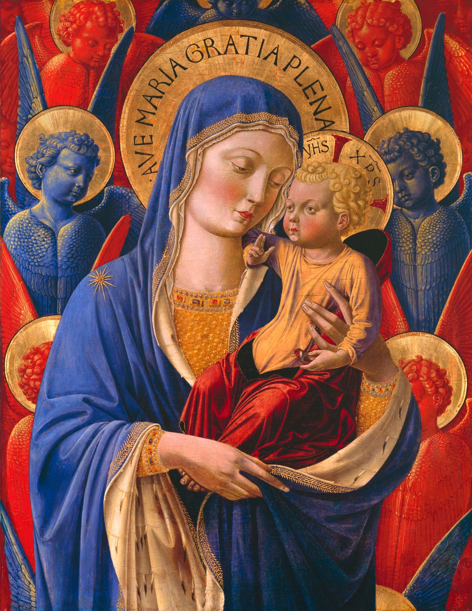 Vierge à l'Enfant avec des anges - Benozzo Gozzoli