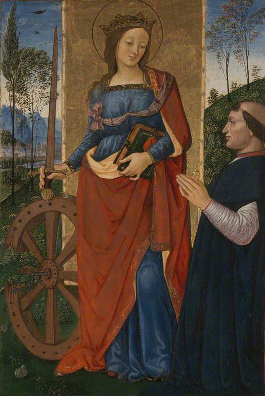 Sainte Catherine d'Alexandrie avec un donateur - Pinturicchio
