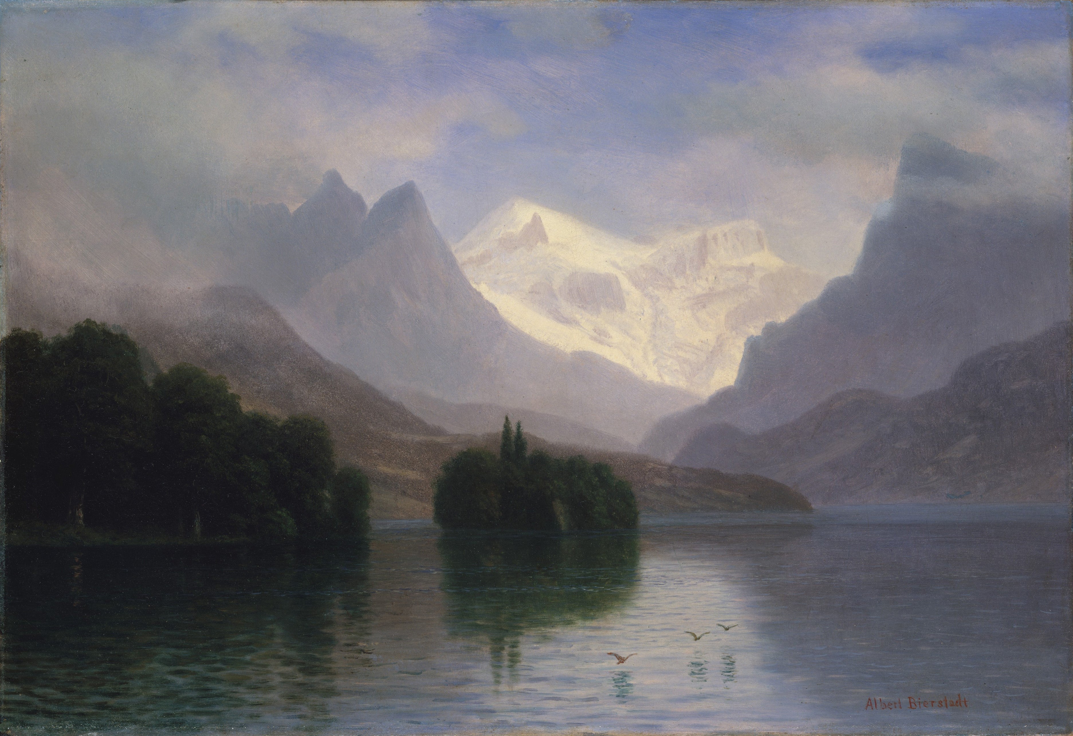 Scène de montagne - Albert Bierstadt