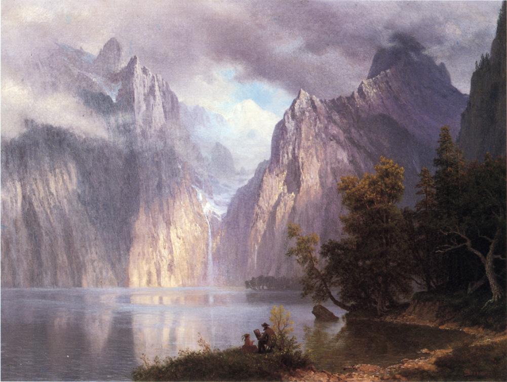 Scène dans la Sierra Nevada - Albert Bierstadt