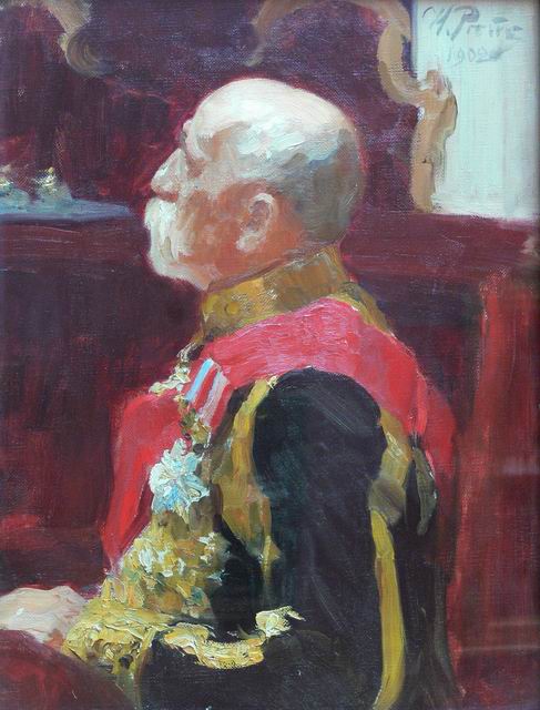 Portrait du membre du Conseil d'État, le comte Alexandre Alexeïevitch Bobrinsky. - Ilya Repin