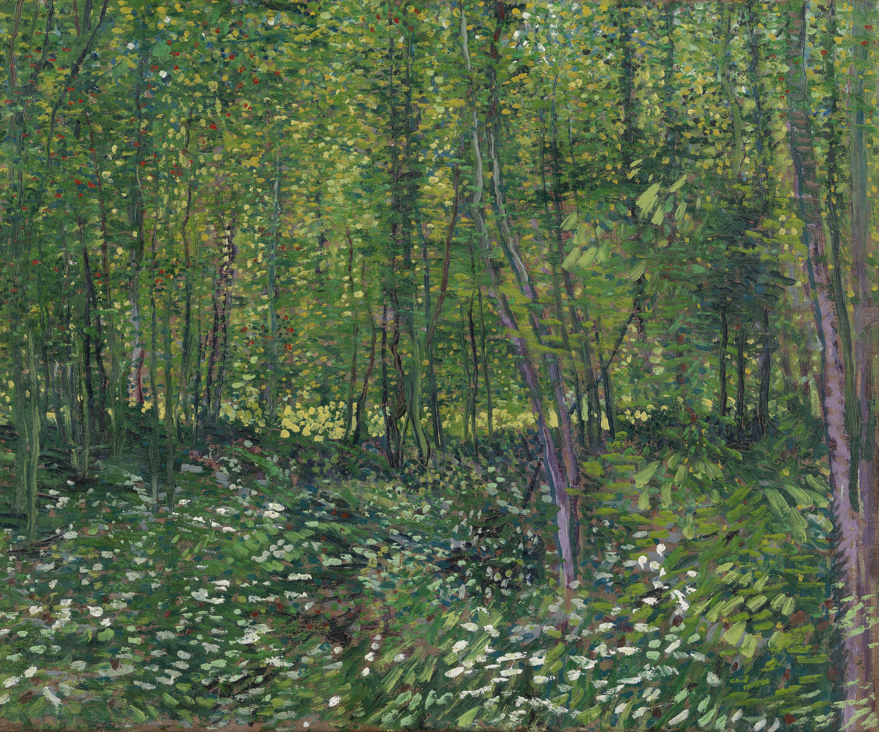 Reproduction du tableau « Arbres et sous-bois - Vincent van Gogh » par Alpha Reproduction en peinture à l’huile