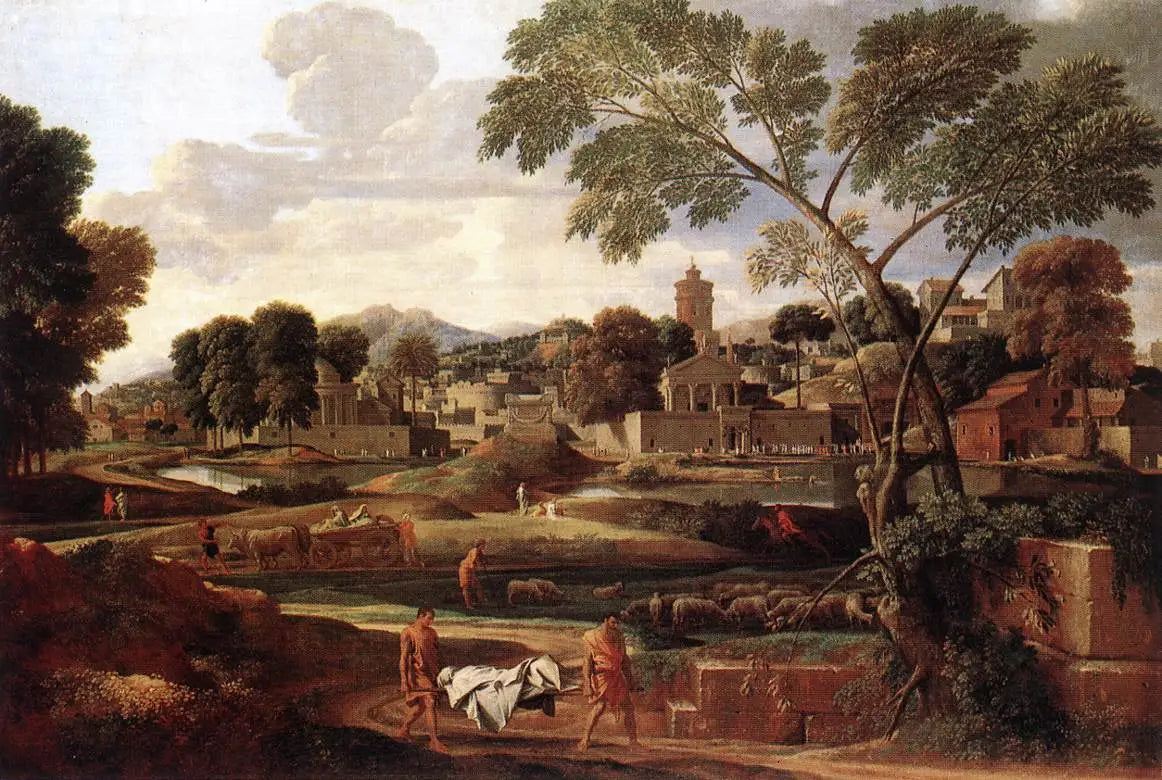 Paysage avec les funérailles de Phocion - Nicolas Poussin - Alpha Reproduction
