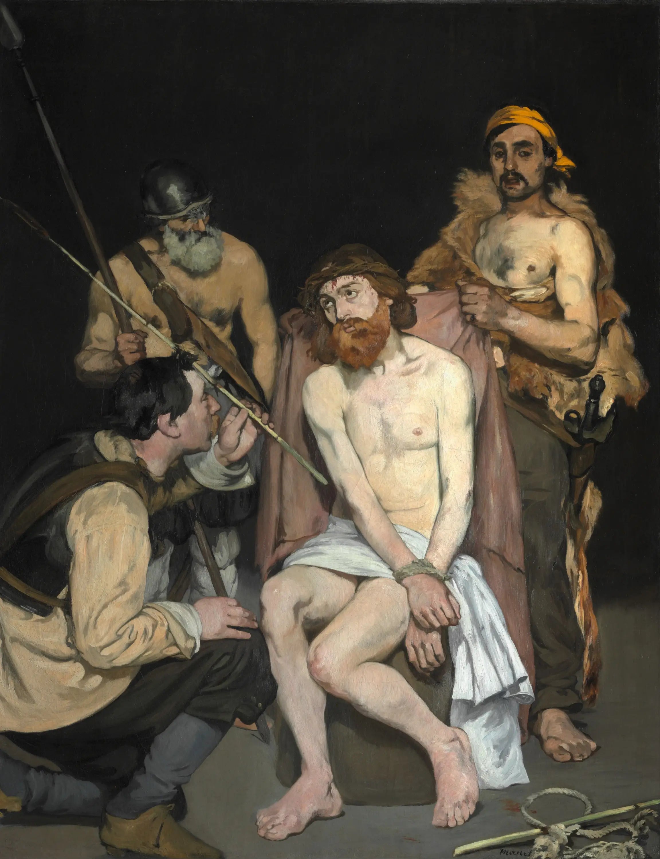 Reproduction du tableau « Jésus insulté par les soldats - Édouard Manet » par Alpha Reproduction en peinture à l’huile