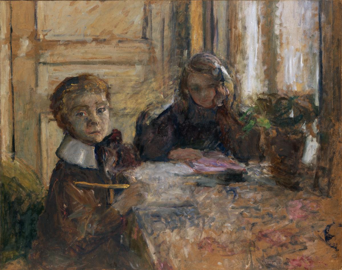 Annette et Jacques Roussel faisant leur devoir - Édouard Vuillard