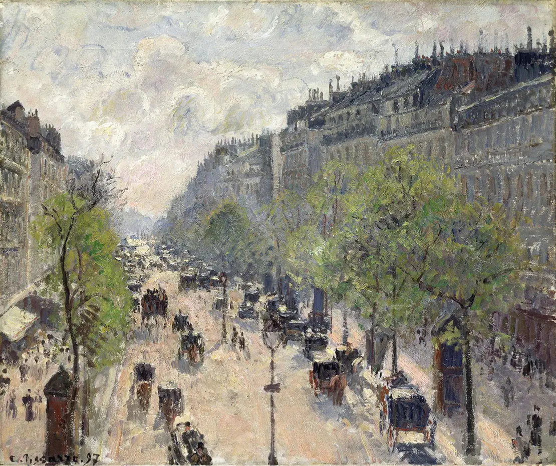 Reproduction du tableau « Boulevard Montmartre, Printemps - Camille Pissarro » par Alpha Reproduction en peinture à l’huile