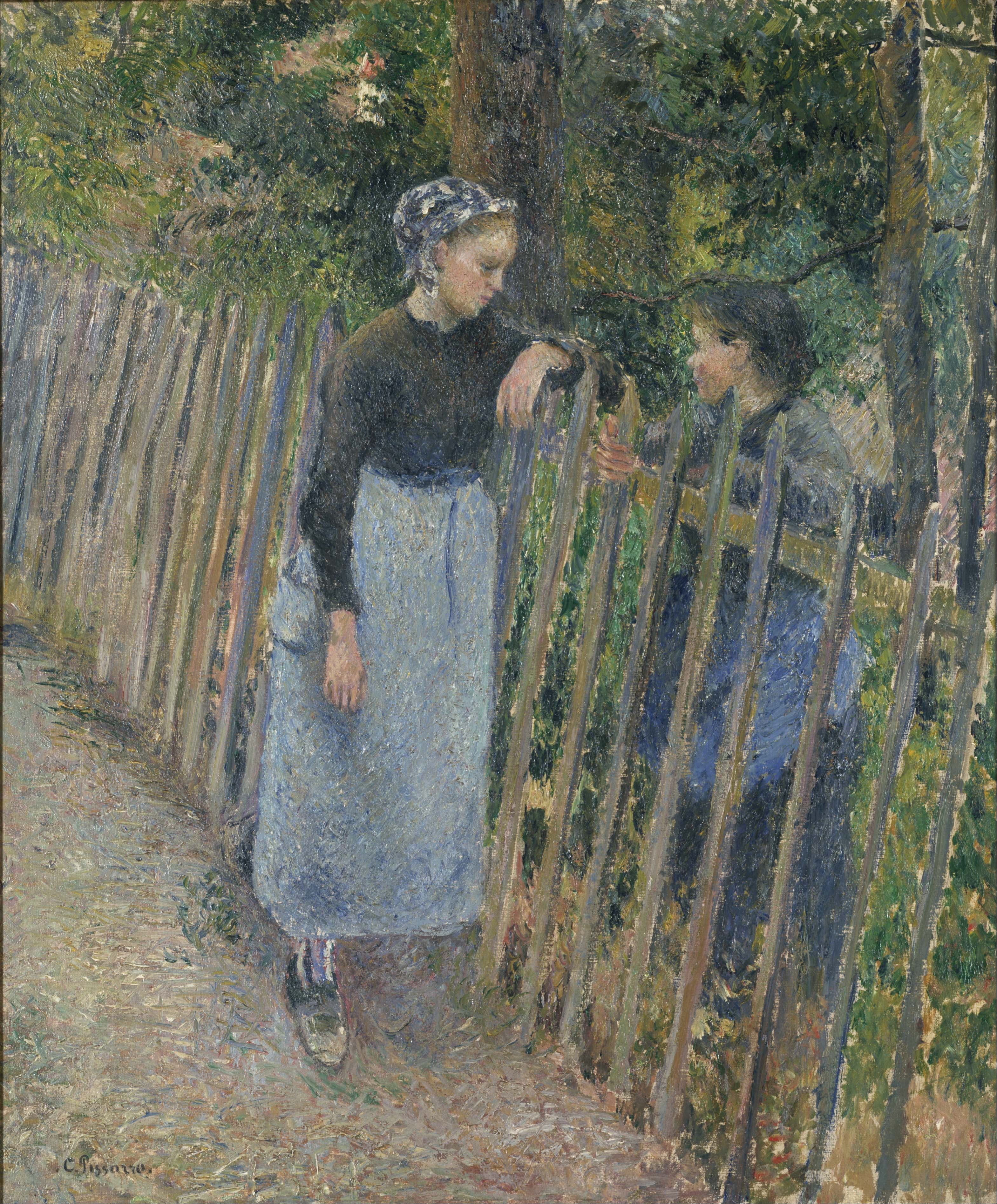 Reproduction du tableau « La conversation - Camille Pissarro » par Alpha Reproduction en peinture à l’huile