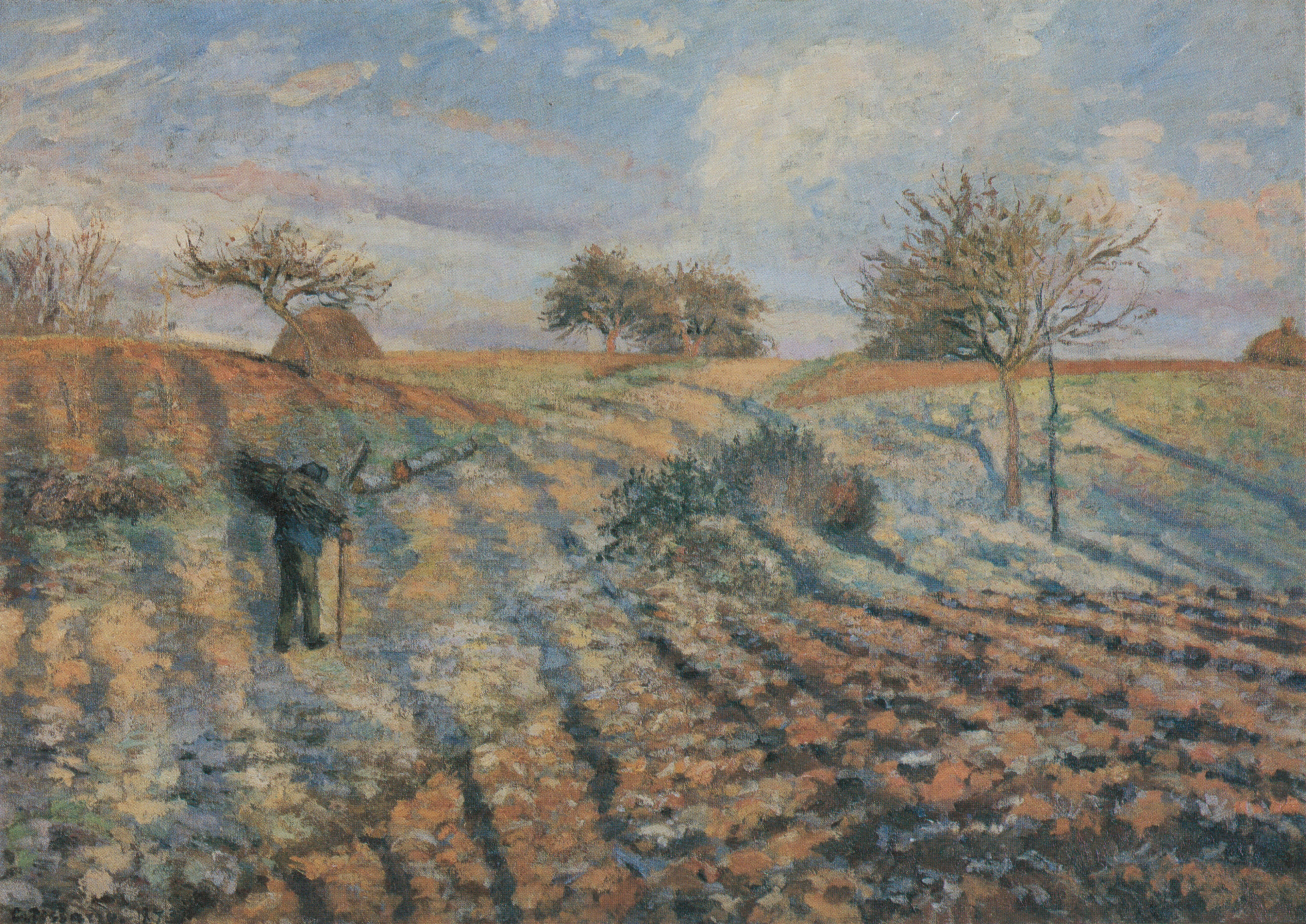 Reproduction du tableau « Gelée blanche - Camille Pissarro » par Alpha Reproduction en peinture à l’huile