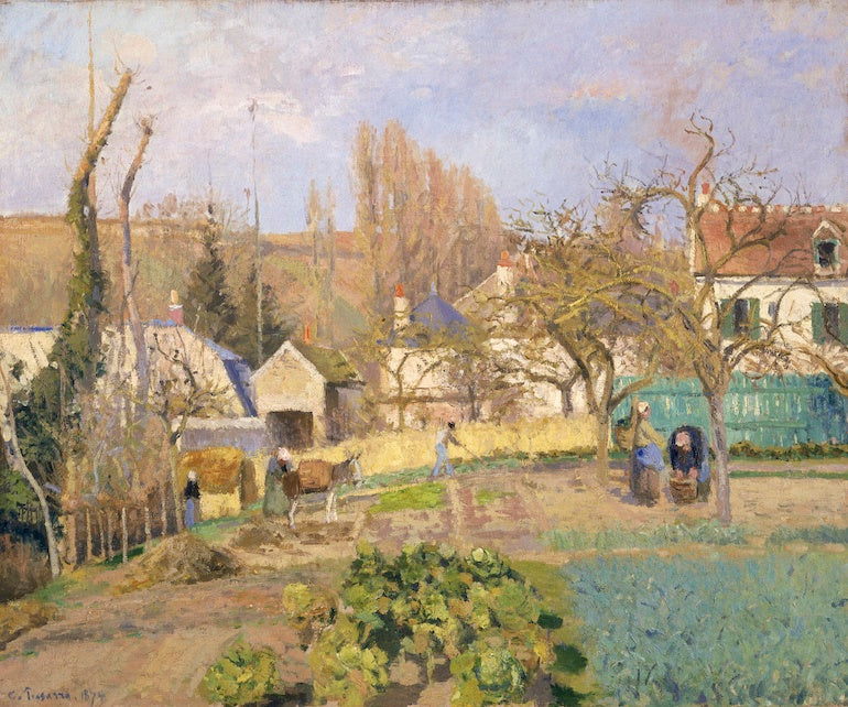 Reproduction du tableau « Potagers de L'Hermitage, Pontoise - Camille Pissarro » par Alpha Reproduction en peinture à l’huile