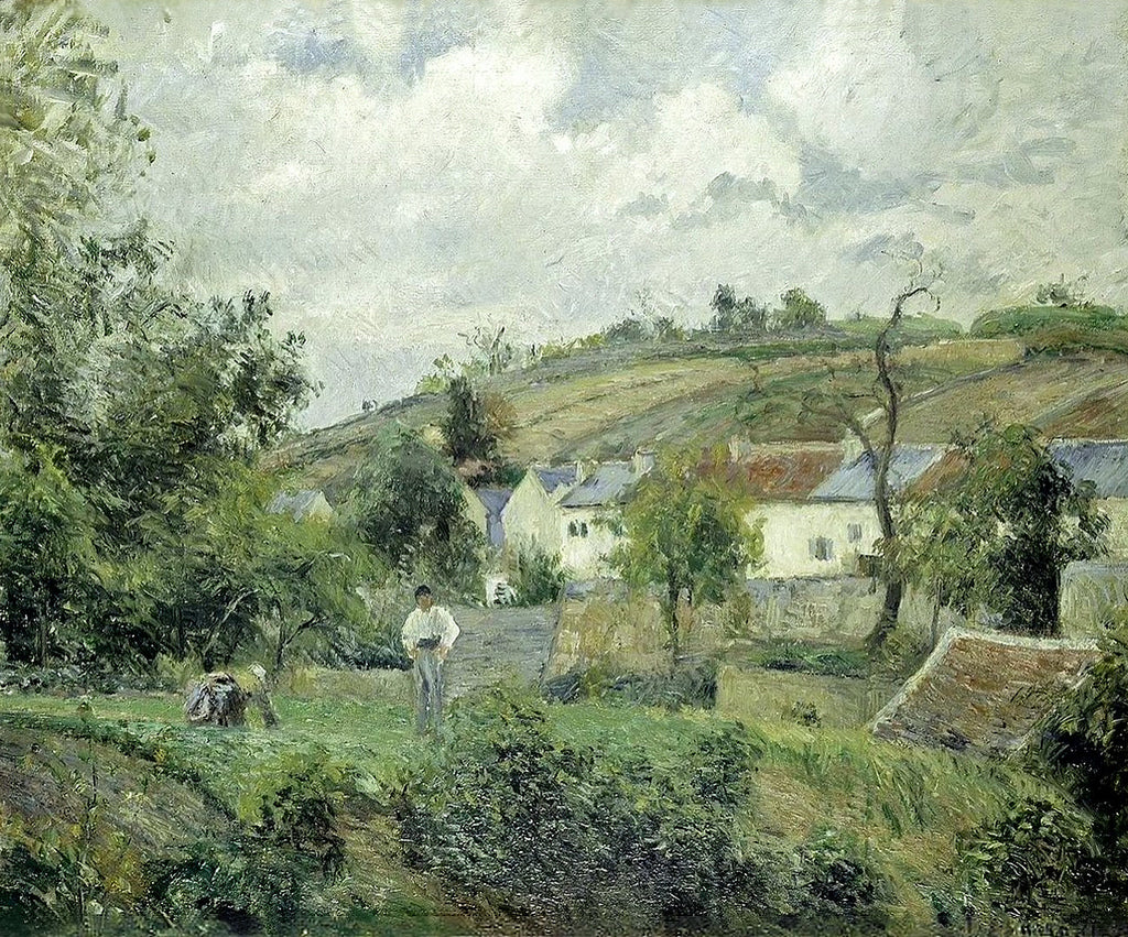Reproduction du tableau « Un coin de L´Hermitage, Pontoise - Camille Pissarro » par Alpha Reproduction en peinture à l’huile