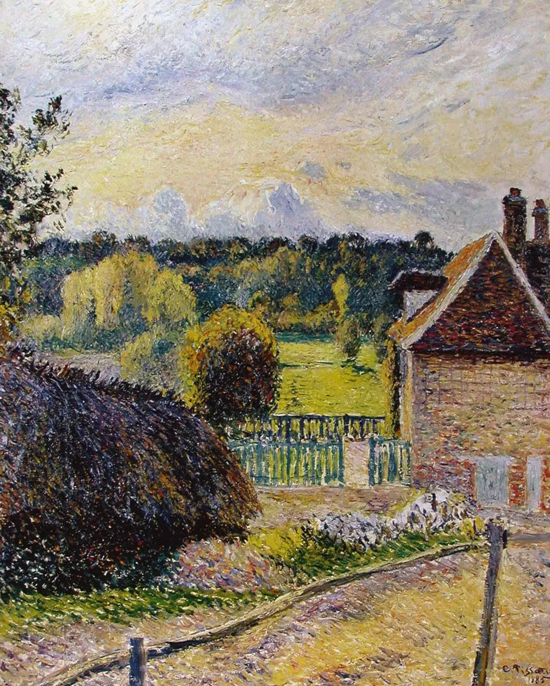 Reproduction du tableau « La Maison de la folie à Éragny - Camille Pissarro » par Alpha Reproduction en peinture à l’huile