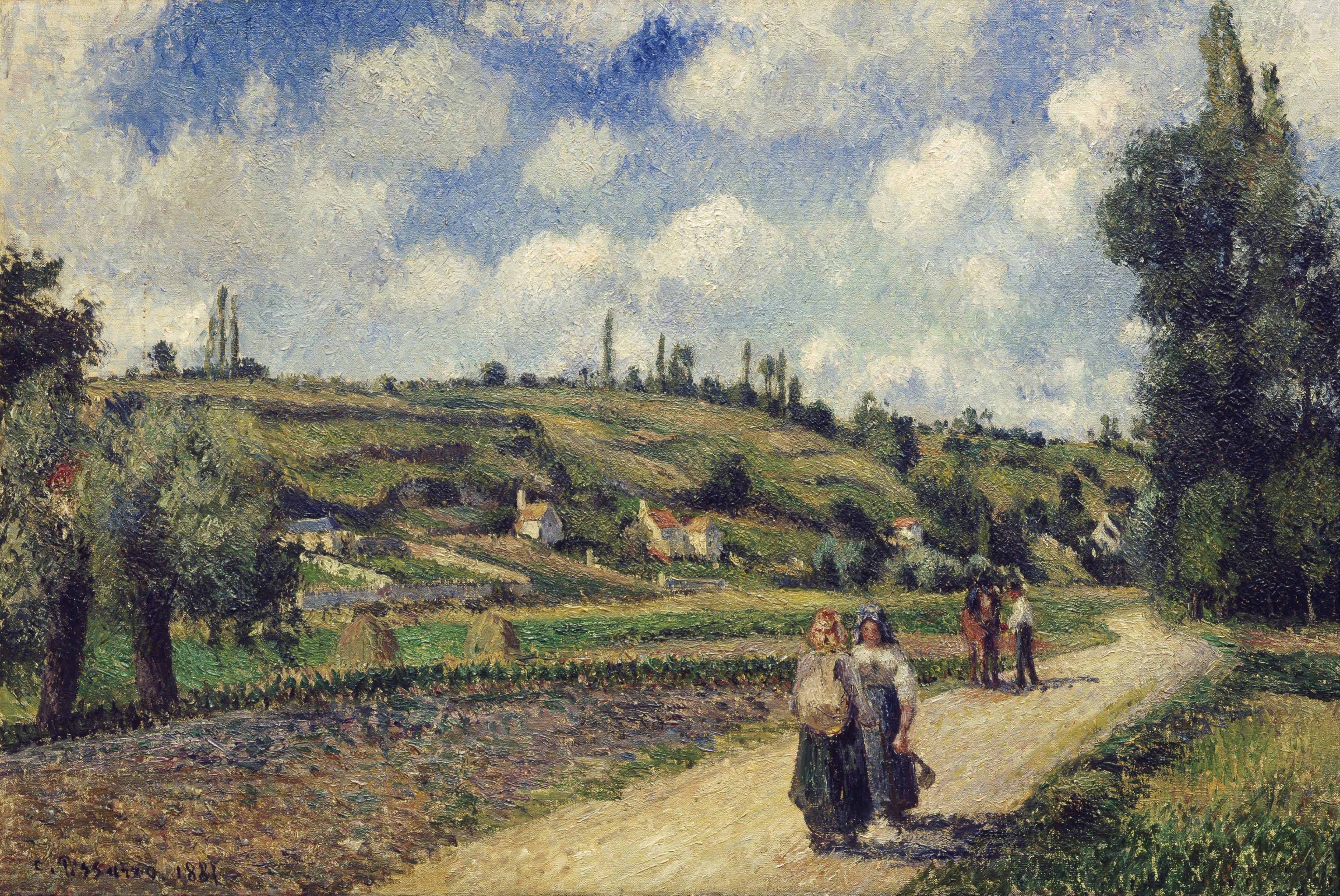 Reproduction du tableau « Côte du Valhermeil, Auvers-sur-Oise - Camille Pissarro » par Alpha Reproduction en peinture à l’huile