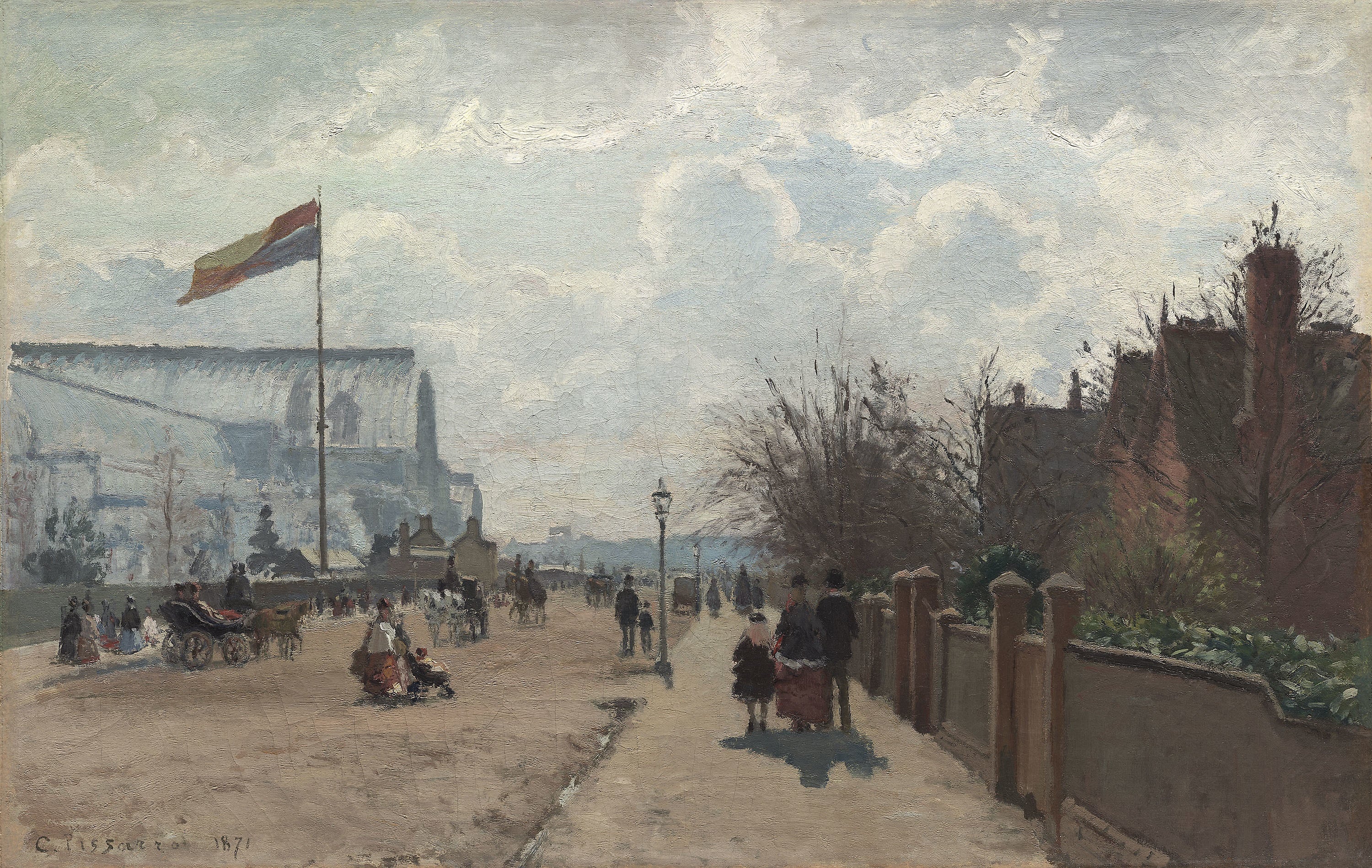 Reproduction du tableau « Le Crystal Palace, Londres - Camille Pissarro » par Alpha Reproduction en peinture à l’huile