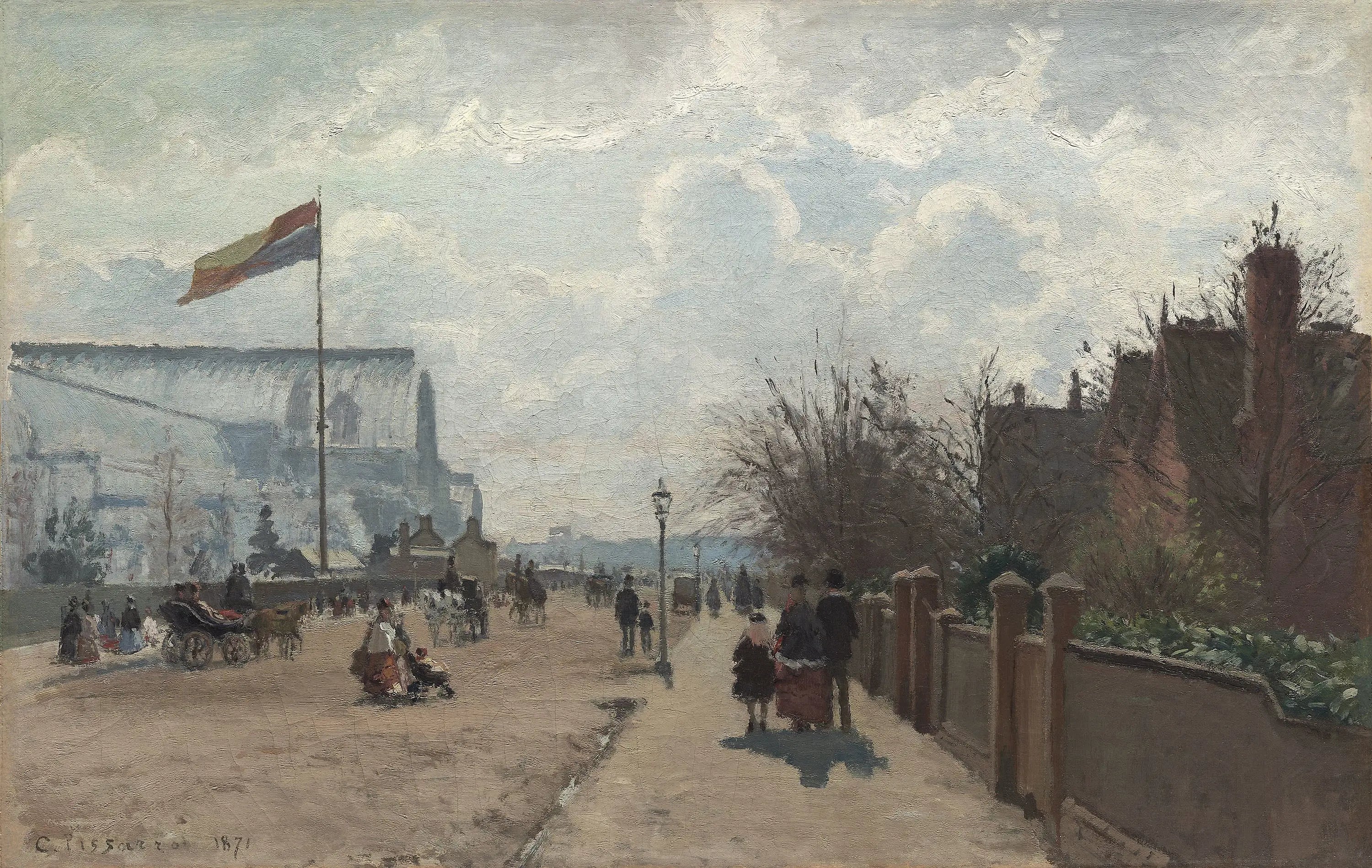 Reproduction du tableau « Le Crystal Palace, Londres - Camille Pissarro » par Alpha Reproduction en peinture à l’huile