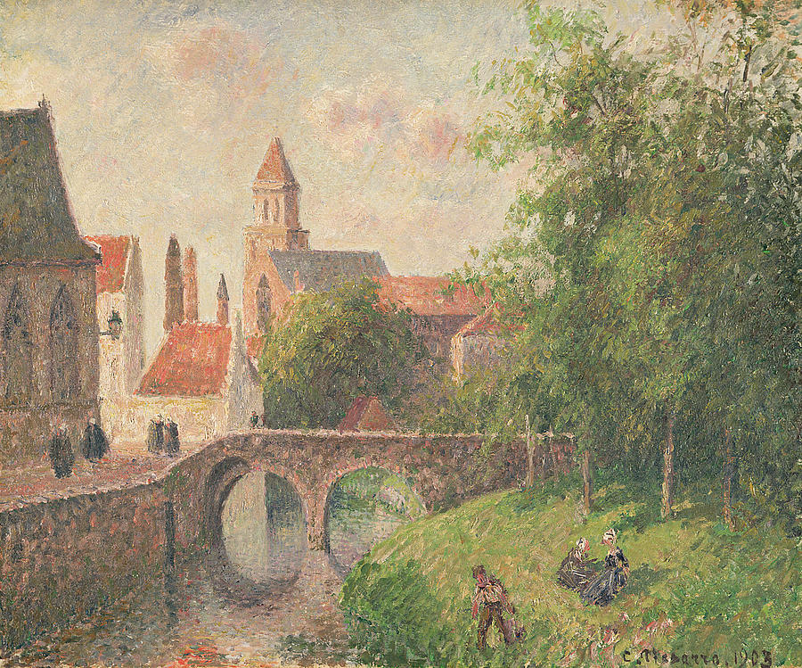 Reproduction du tableau « Le Pont de la Clef à Bruges, Belgique - Camille Pissarro » par Alpha Reproduction en peinture à l’huile