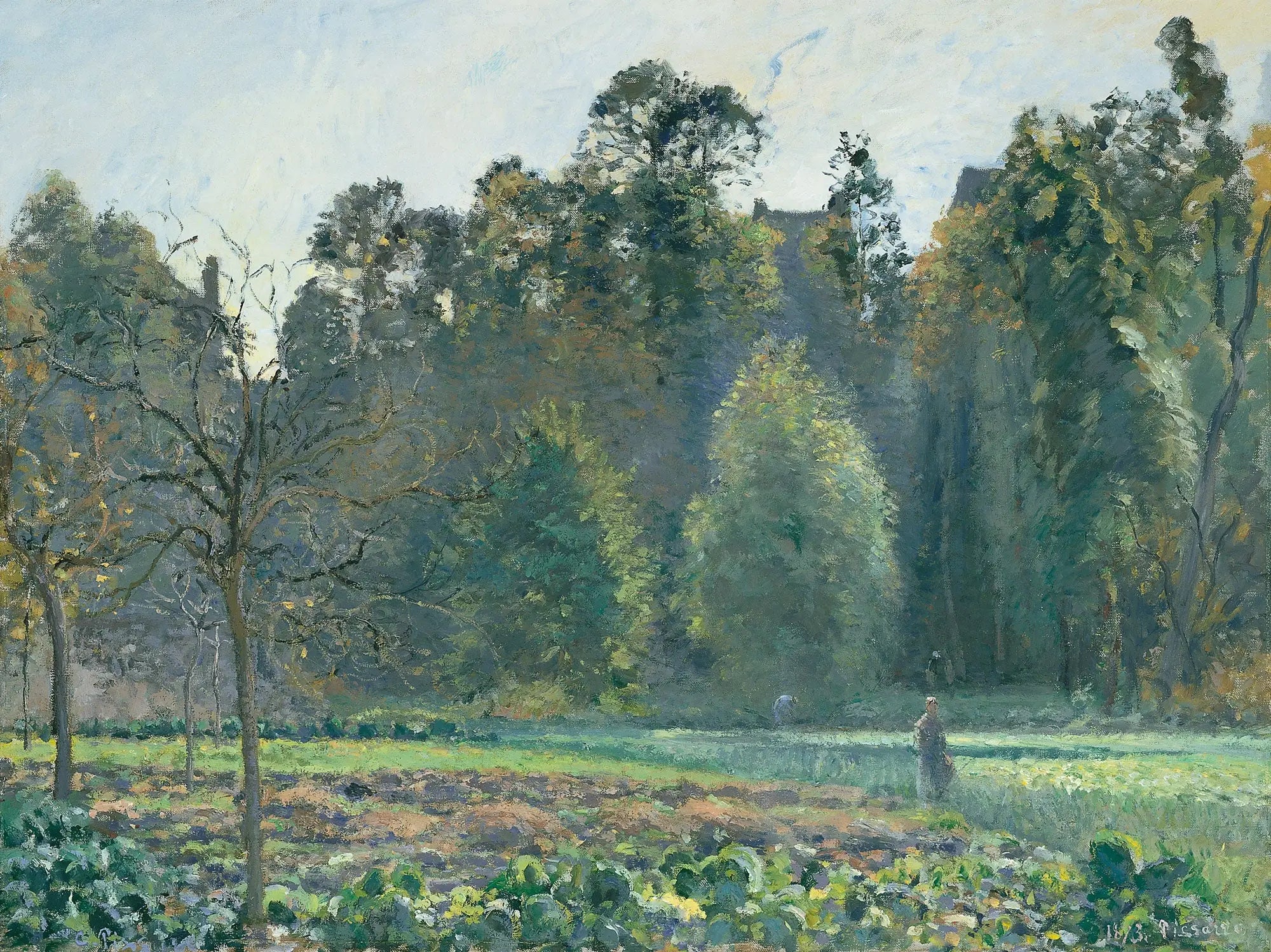 Reproduction du tableau « Champ de choux, Pontoise - Camille Pissarro » par Alpha Reproduction en peinture à l’huile