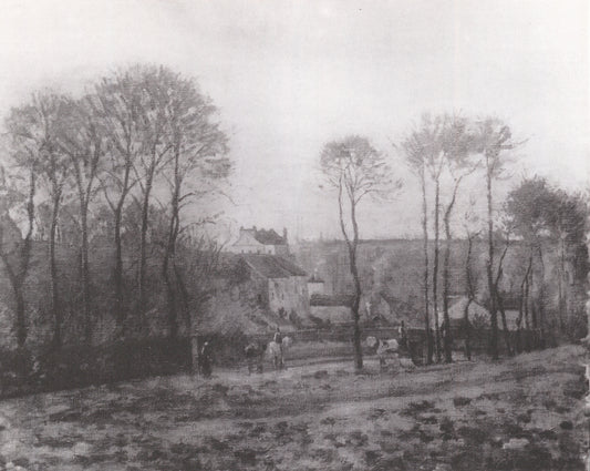 Reproduction du tableau « Vue sur la maison des Mathurins, Pontoise - Camille Pissarro » par Alpha Reproduction en peinture à l’huile