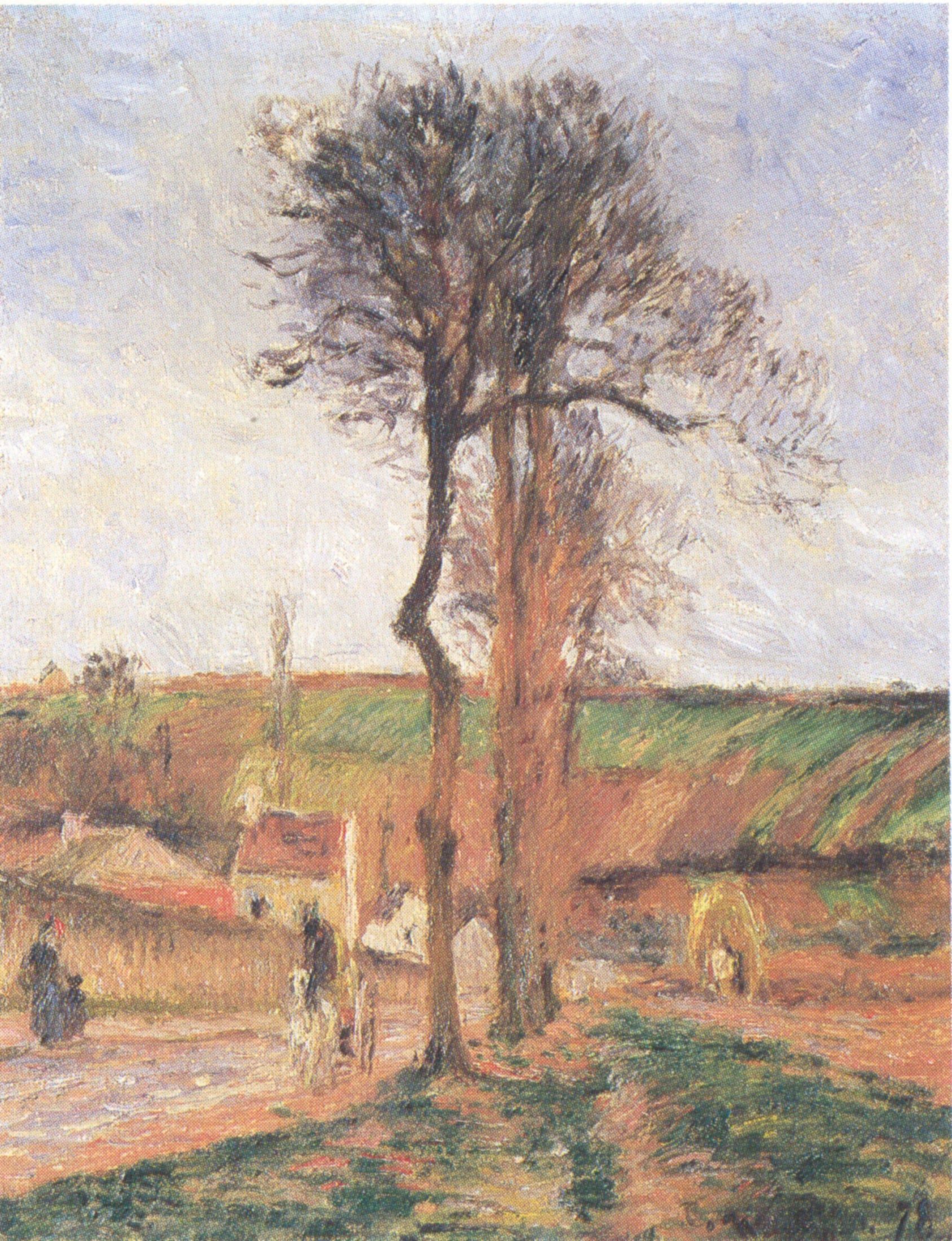Reproduction du tableau « Rue de l'Hermitage et côte des Mathurins, Pontoise - Camille Pissarro » par Alpha Reproduction en peinture à l’huile