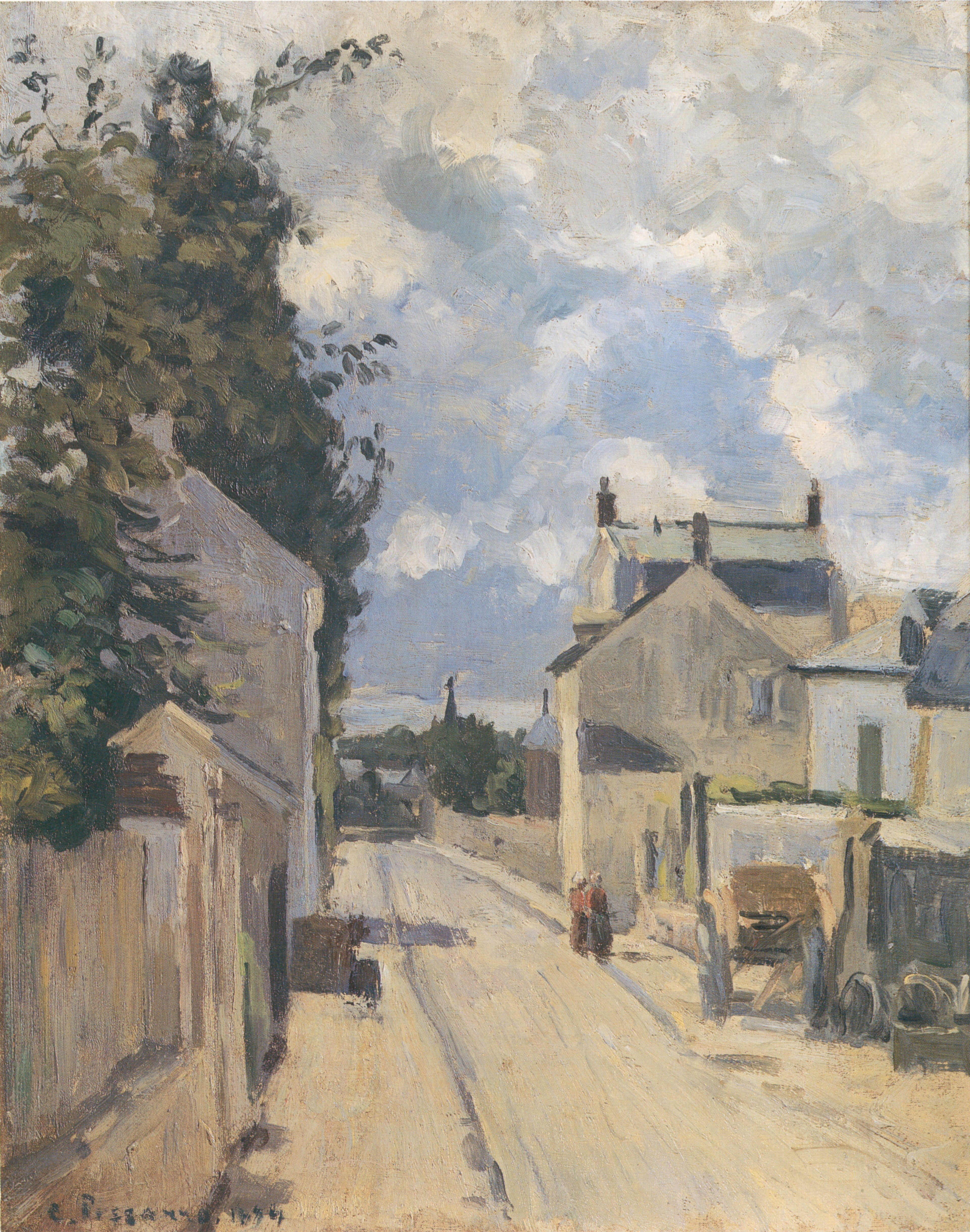 Reproduction du tableau « Rue de l'Hermitage Pontoise - Camille Pissarro » par Alpha Reproduction en peinture à l’huile
