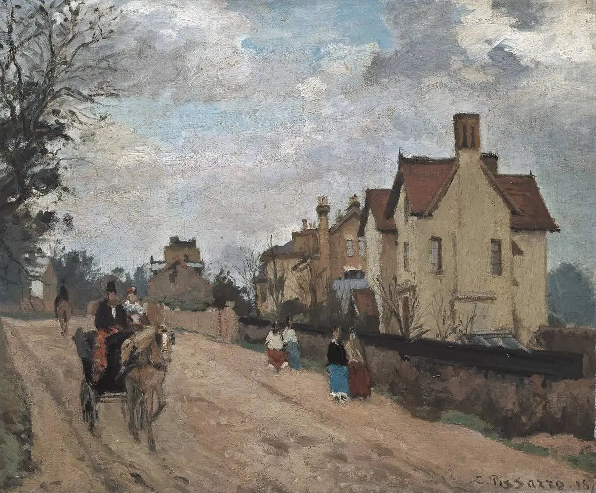 Reproduction du tableau « Rue à Upper Norwood - Camille Pissarro » par Alpha Reproduction en peinture à l’huile