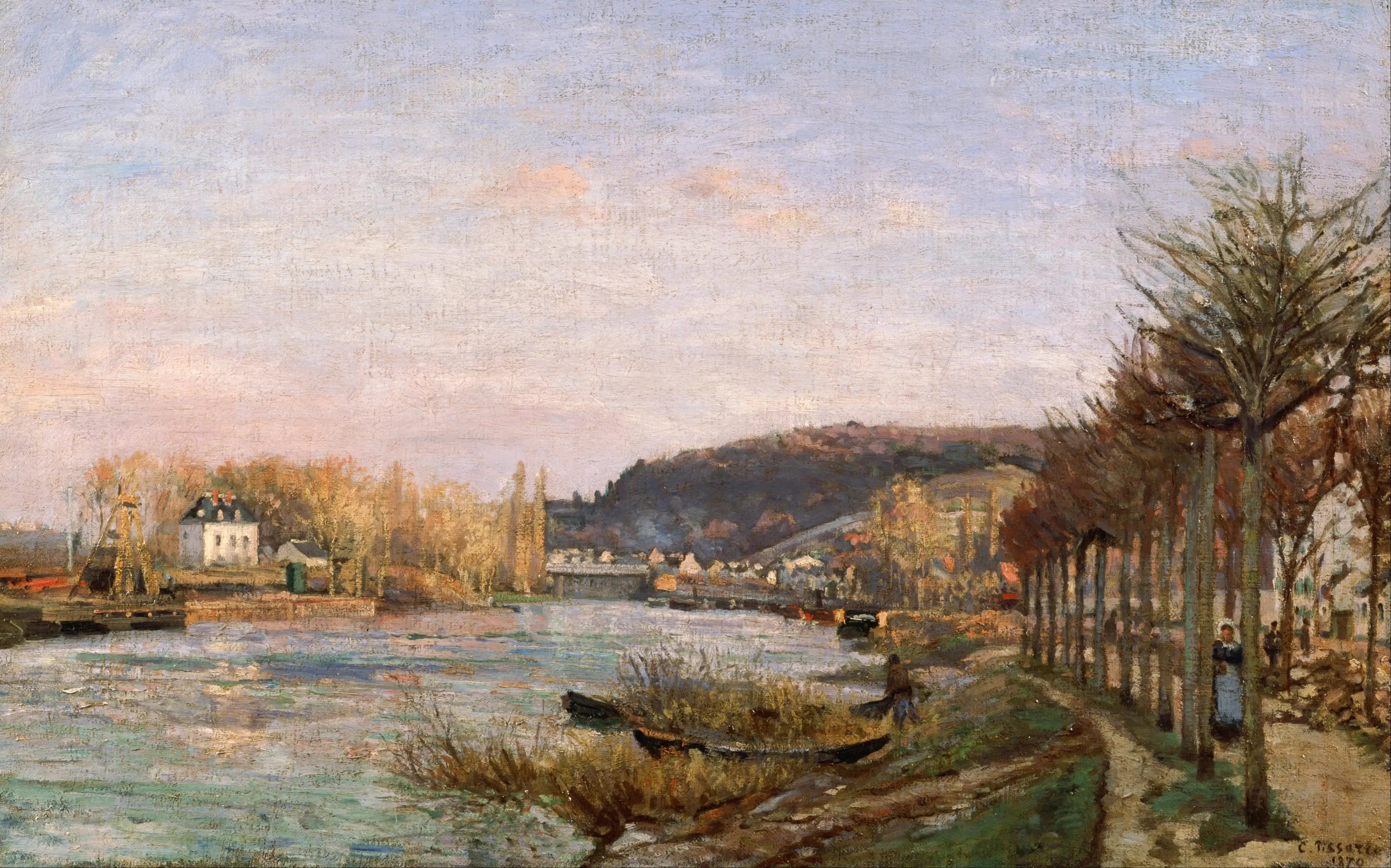 Reproduction du tableau « La Seine à Bougival - Camille Pissarro » par Alpha Reproduction en peinture à l’huile