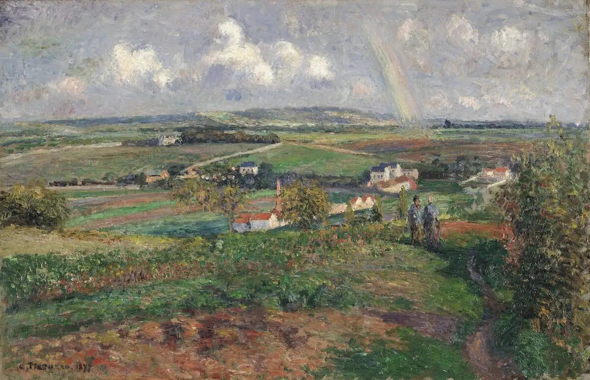 Reproduction du tableau « L'Arc-en-ciel, Pontoise - Camille Pissarro » par Alpha Reproduction en peinture à l’huile