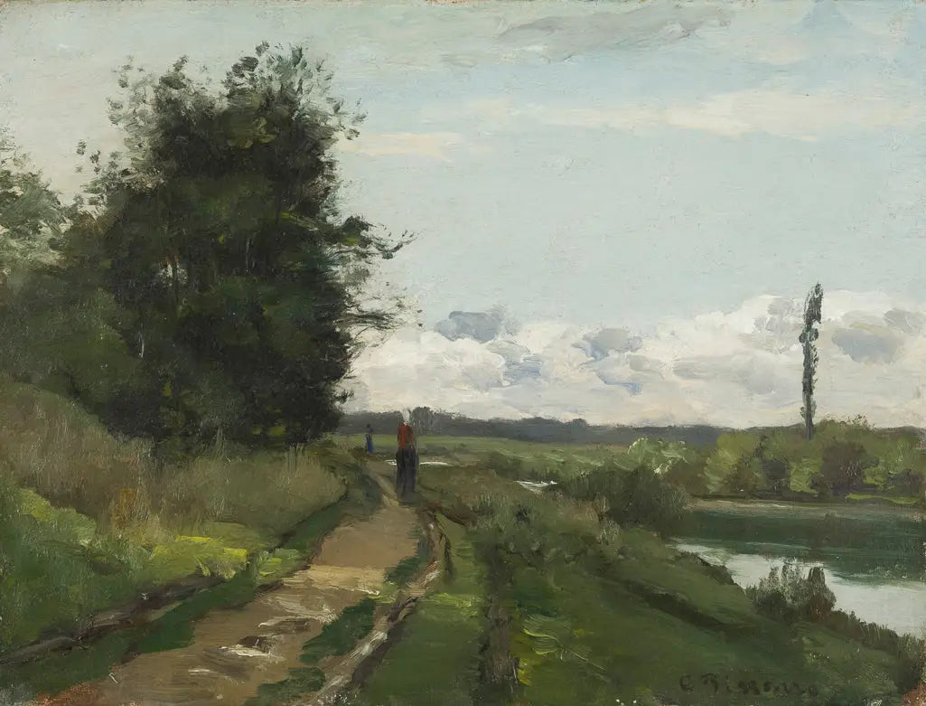 Reproduction du tableau « Les bords de Seine à Bougival - Camille Pissarro » par Alpha Reproduction en peinture à l’huile