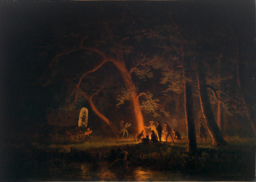 Feu de camp - Albert Bierstadt