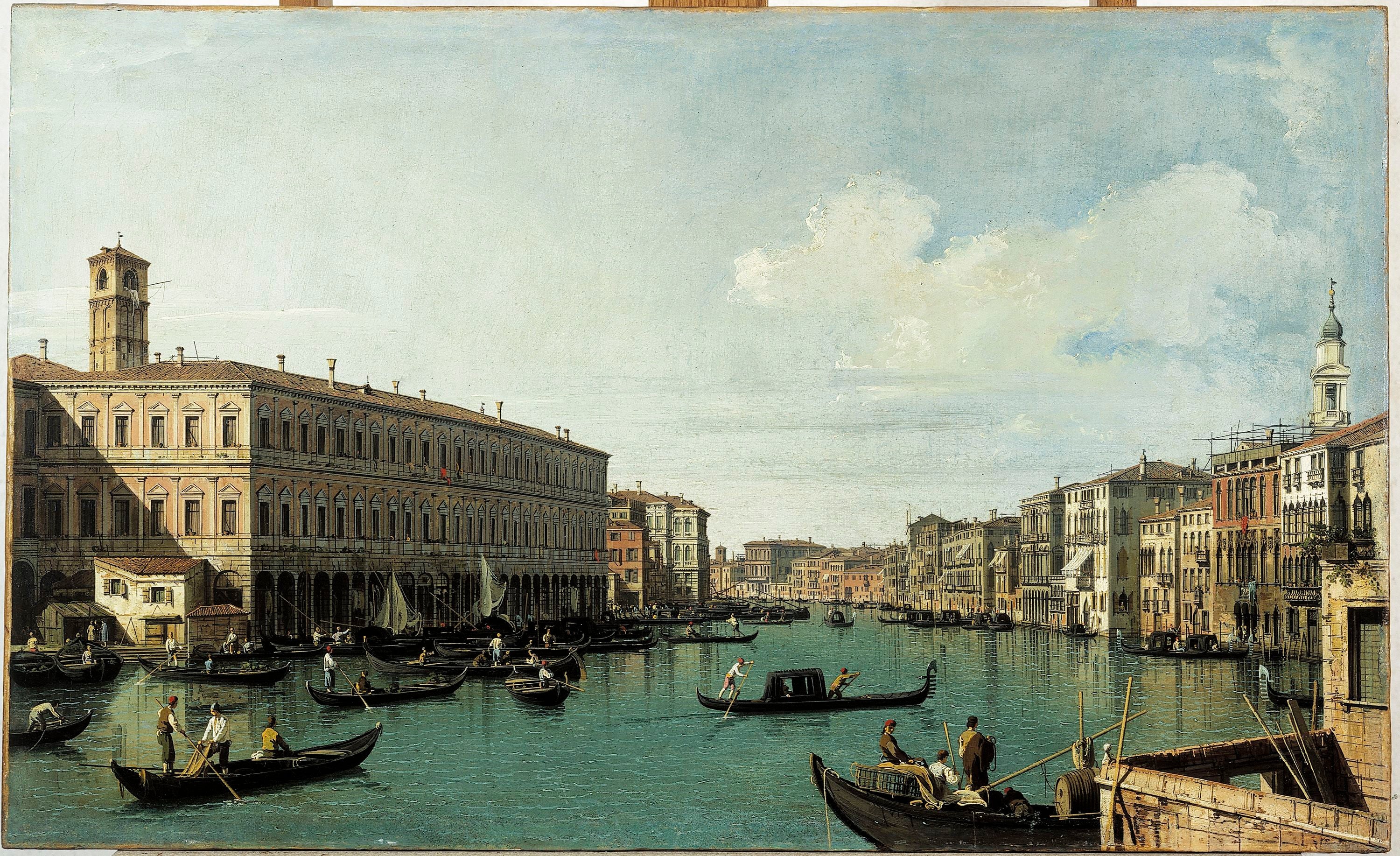 Le Grand Canal au pont du Rialto - Canaletto