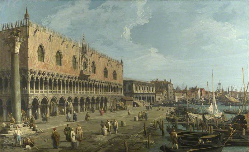 Venise : le palais du Doge et la Riva degli Schiavoni - Canaletto