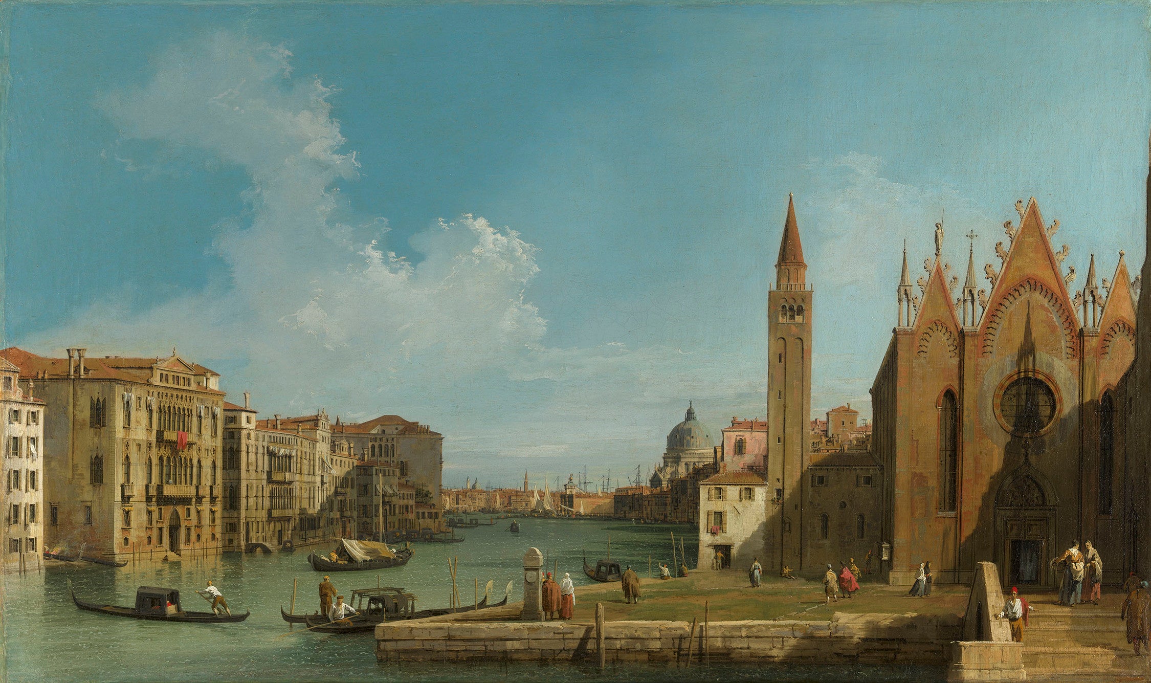 Venise : Le Grand Canal de Santa Maria della Carità au Bassin de San Marco - Canaletto