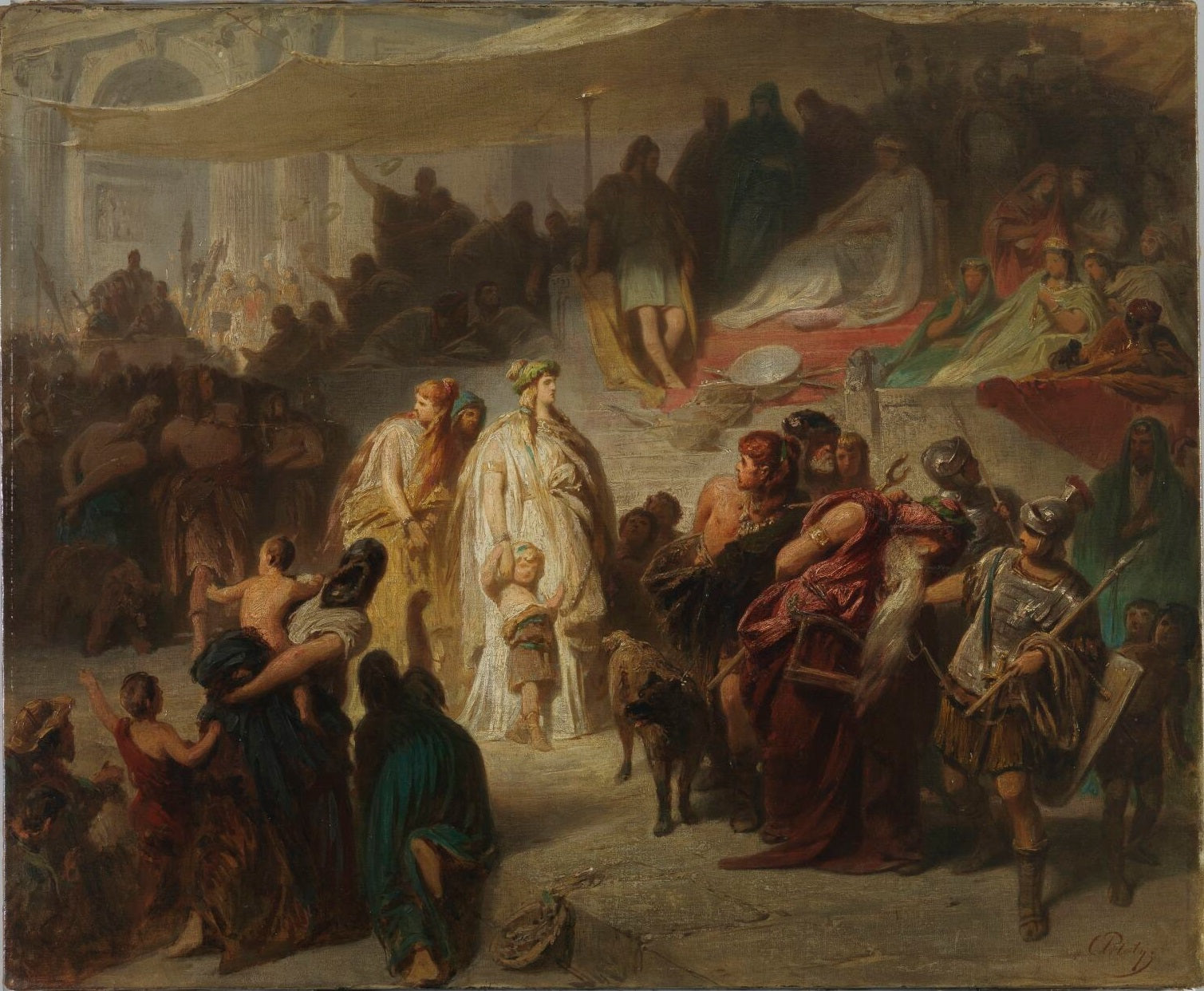 Thusnelda dans le cortège triomphal de Germanicus - Karl von Piloty