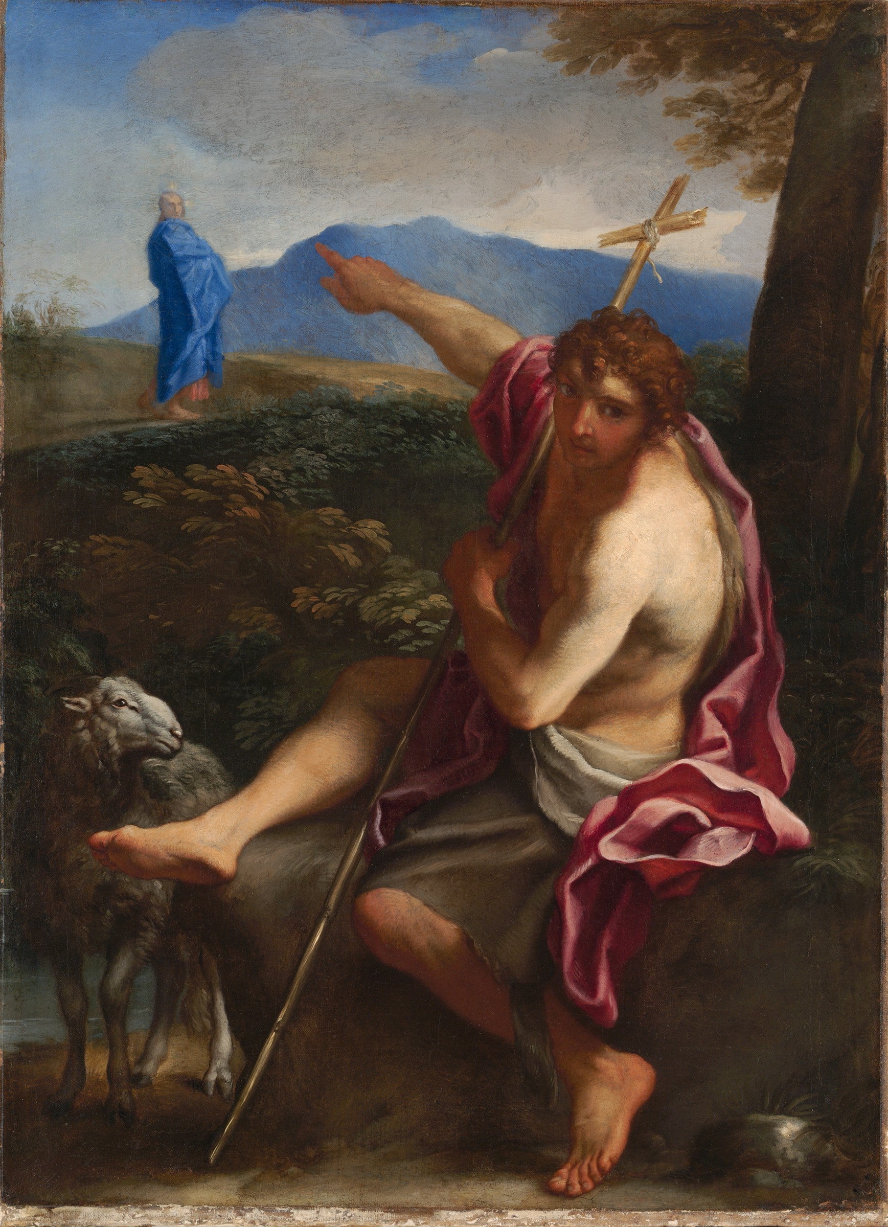 Saint Jean-Baptiste désignant le Christ dans un paysage - Carlo Maratta