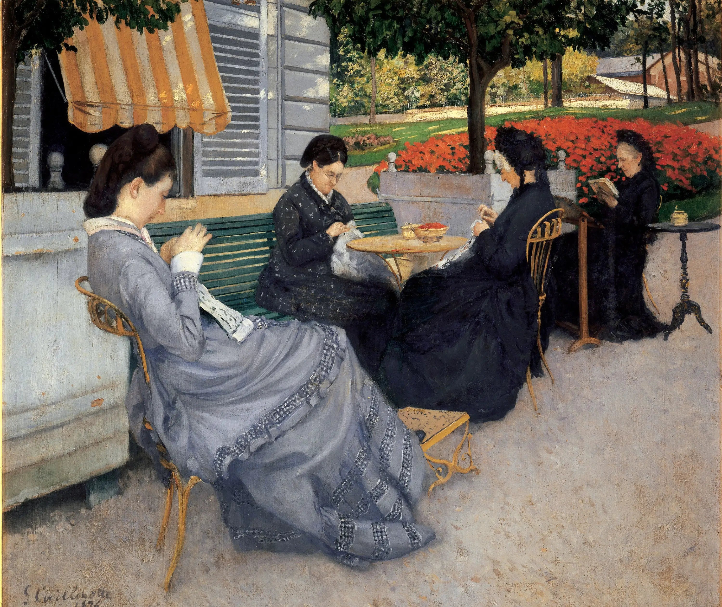 Reproduction du tableau « Portraits à la campagne - Gustave Caillebotte » par Alpha Reproduction en peinture à l’huile