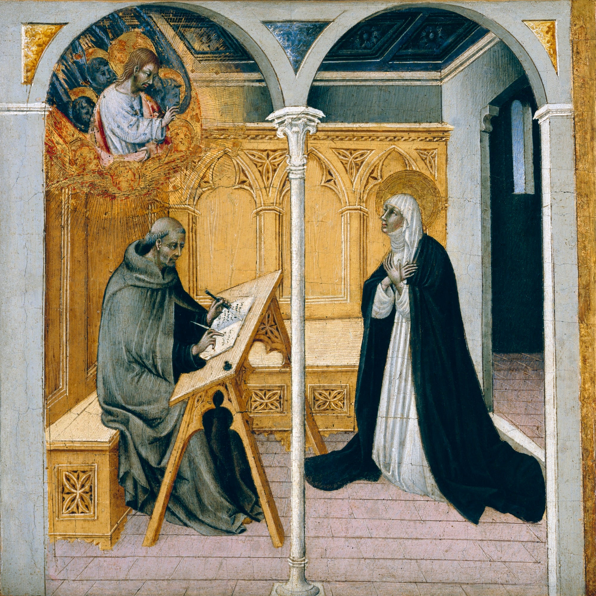 Sainte Catherine de Sienne dictant ses dialogues - Giovanni di Paolo