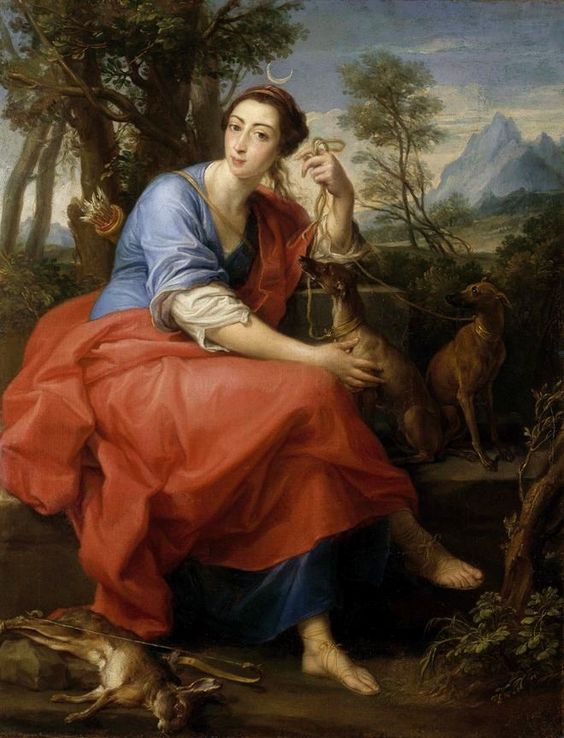 Portrait présumé de la marquise Caterina Gabrielli dans le rôle de Diana - Pompeo Batoni - Alpha Reproduction