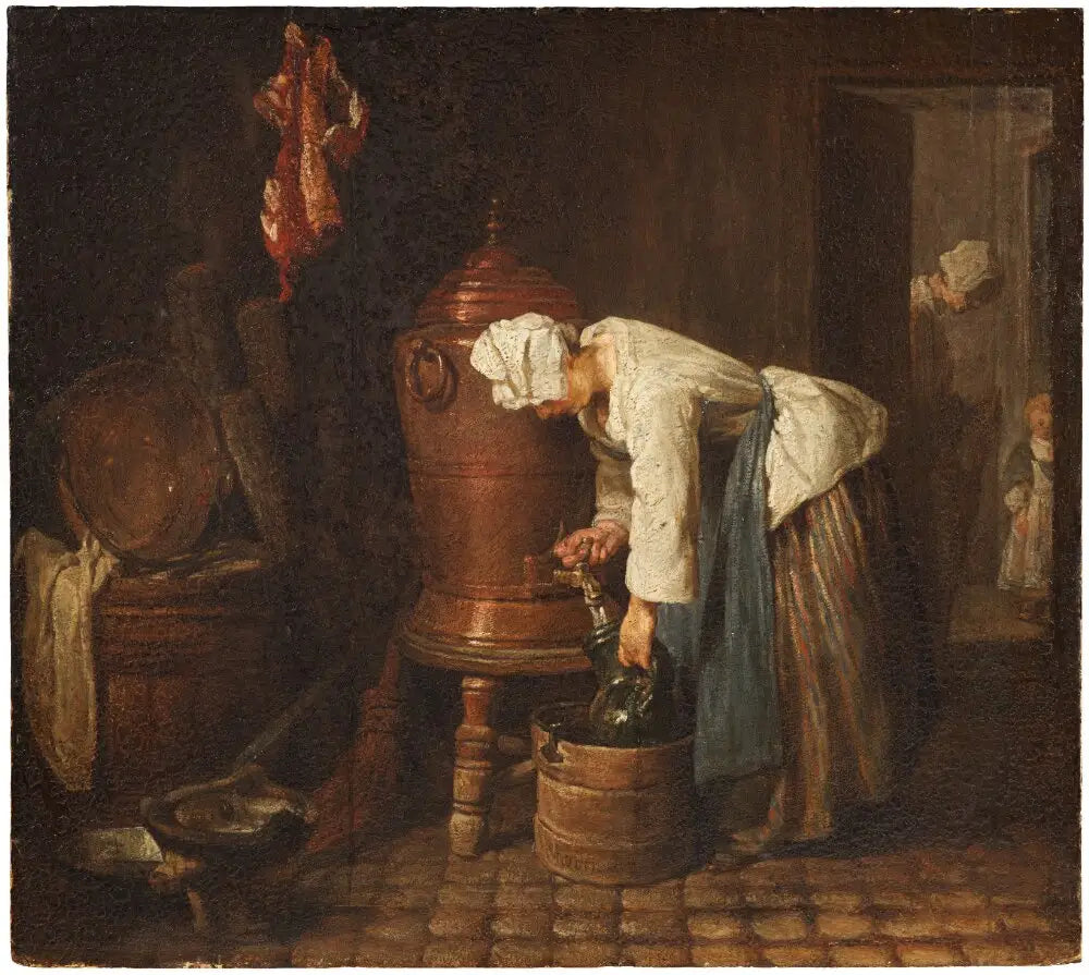 Une jeune fille tirant de l’eau à une fontaine - Jean Siméon Chardin - Alpha Reproduction