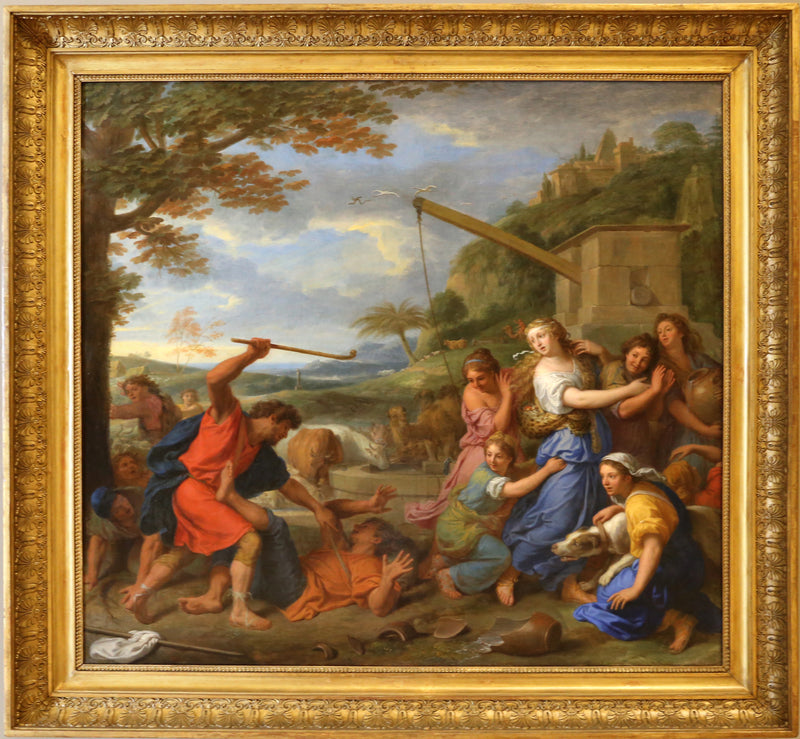 Moïse défend les filles de Jethro - Charles Le Brun