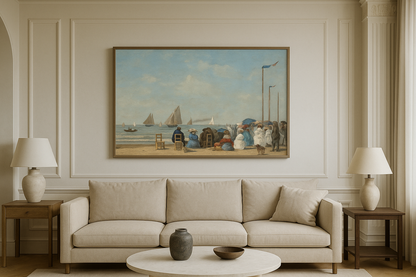 🏖️ סצנת חוף בטראוול – Eugène Boudin (1863)