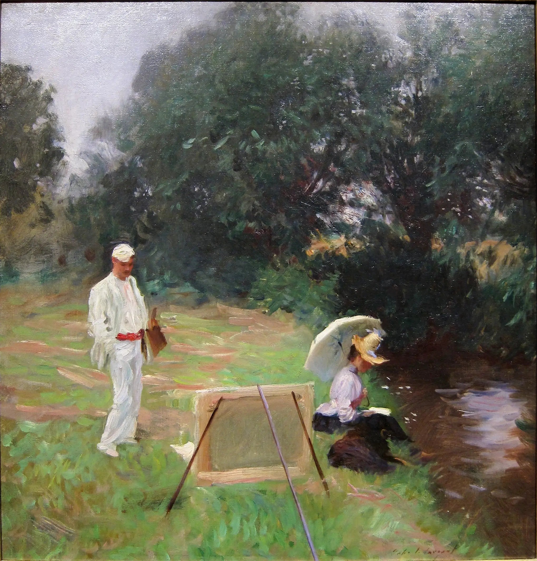 Reproduction du tableau « Peinture du bunker de Dennis Miller à Calcot - John Singer Sargent » par Alpha Reproduction en peinture à l’huile