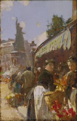 Scène de rue Place Clichy Paris - Childe Hassam - Alpha Reproduction