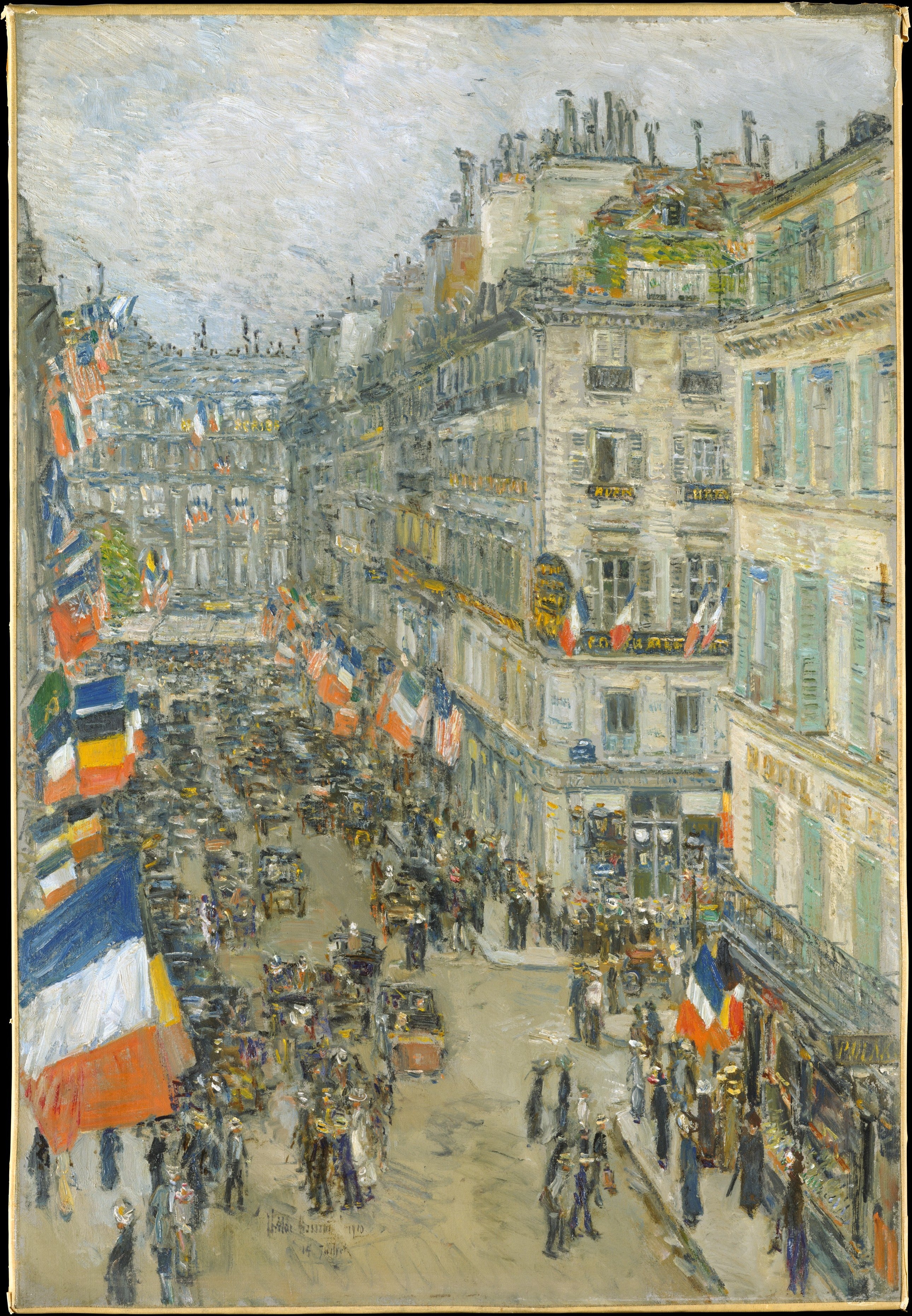 14 juillet, rue Daunou, 1910 - Childe Hassam