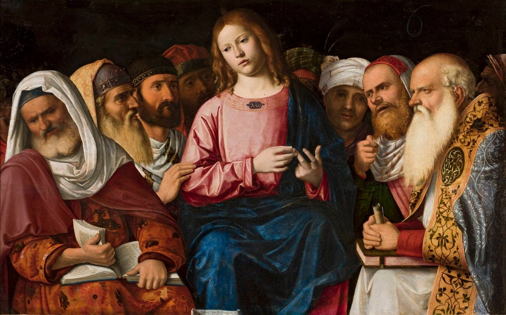 Le Christ parmi les docteurs (détail). - Cima da Conegliano