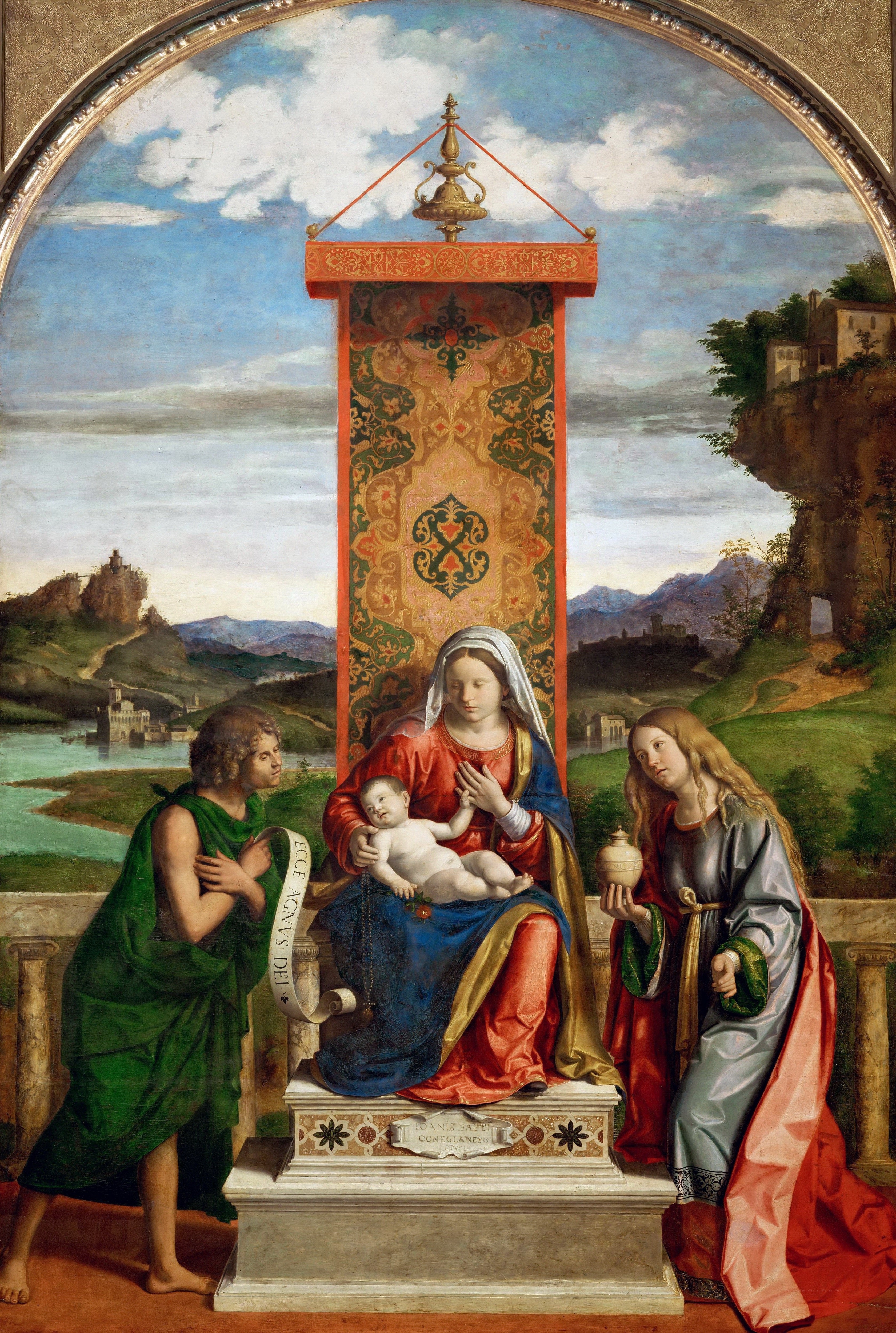 Vierge à l'enfant entourée de saint Jean-Baptiste et Marie-Madeleine - Cima da Conegliano
