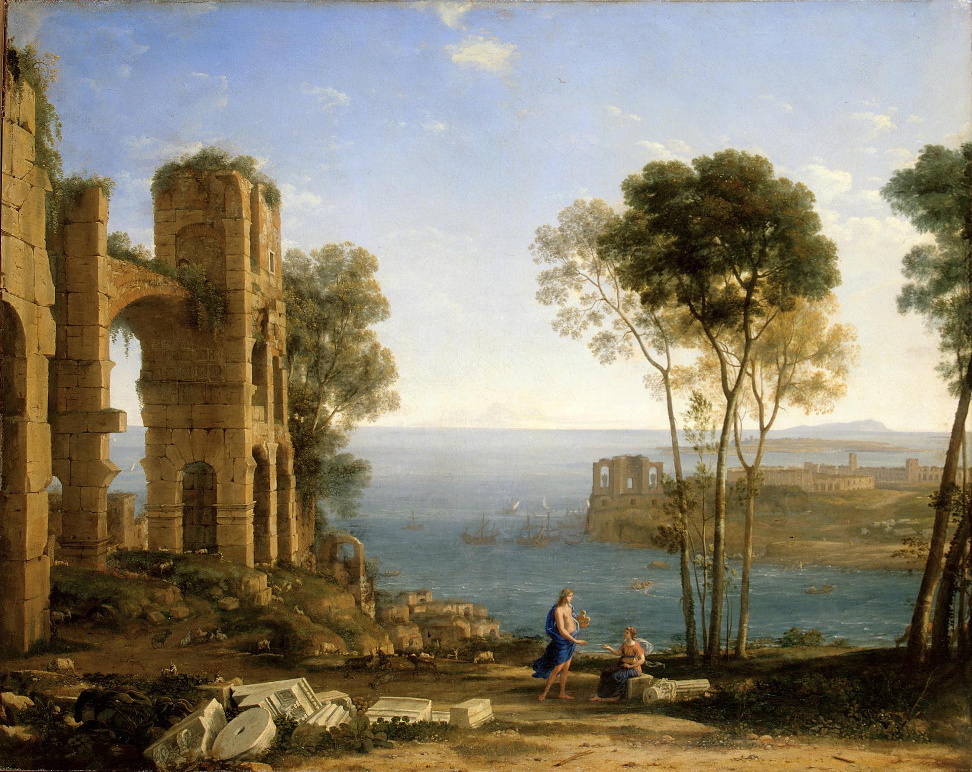 Vue de la côte avec Apollon et la sibylle de Cumes - Claude Lorrain